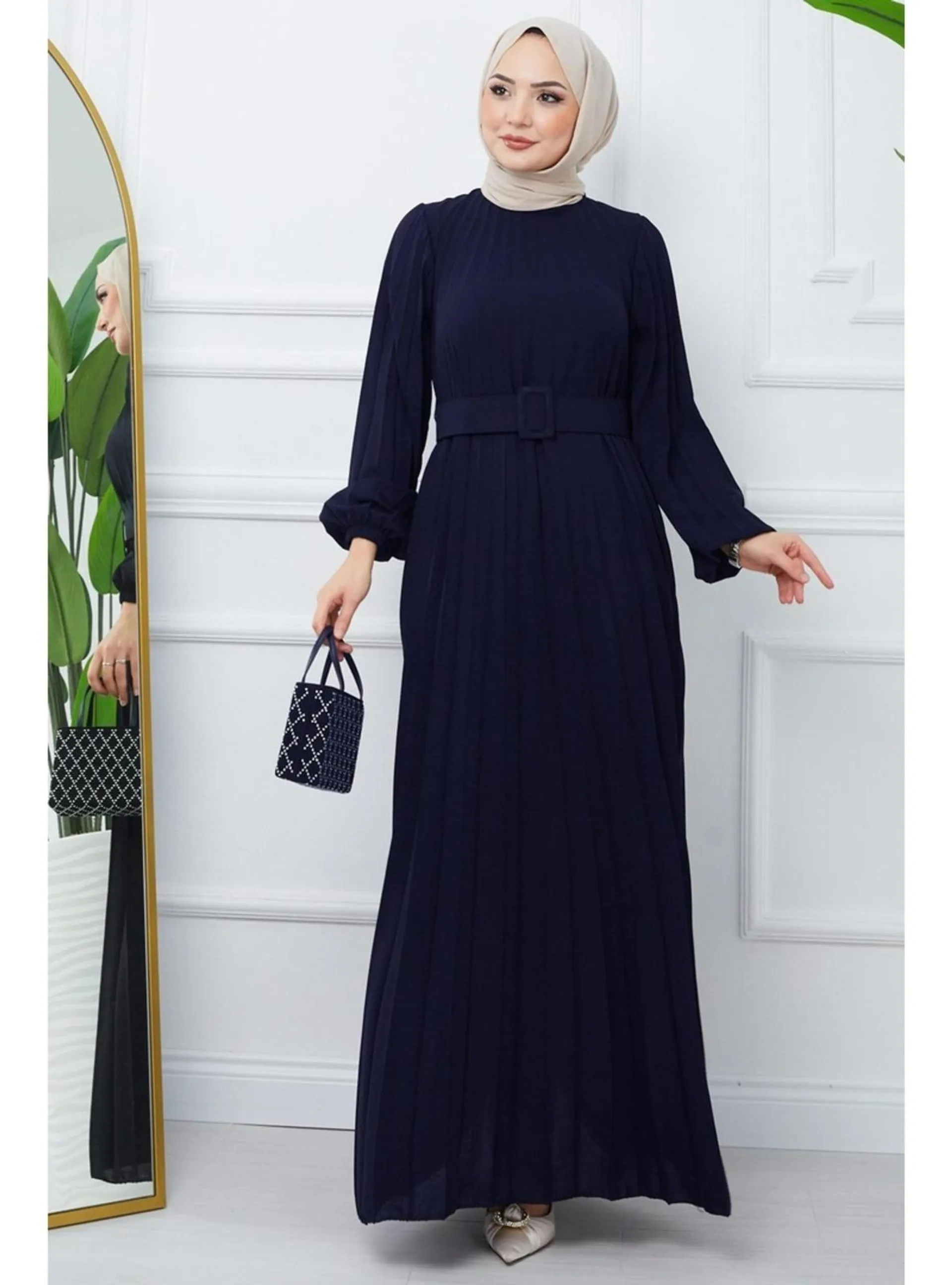 Navy Blue - Modest Dress