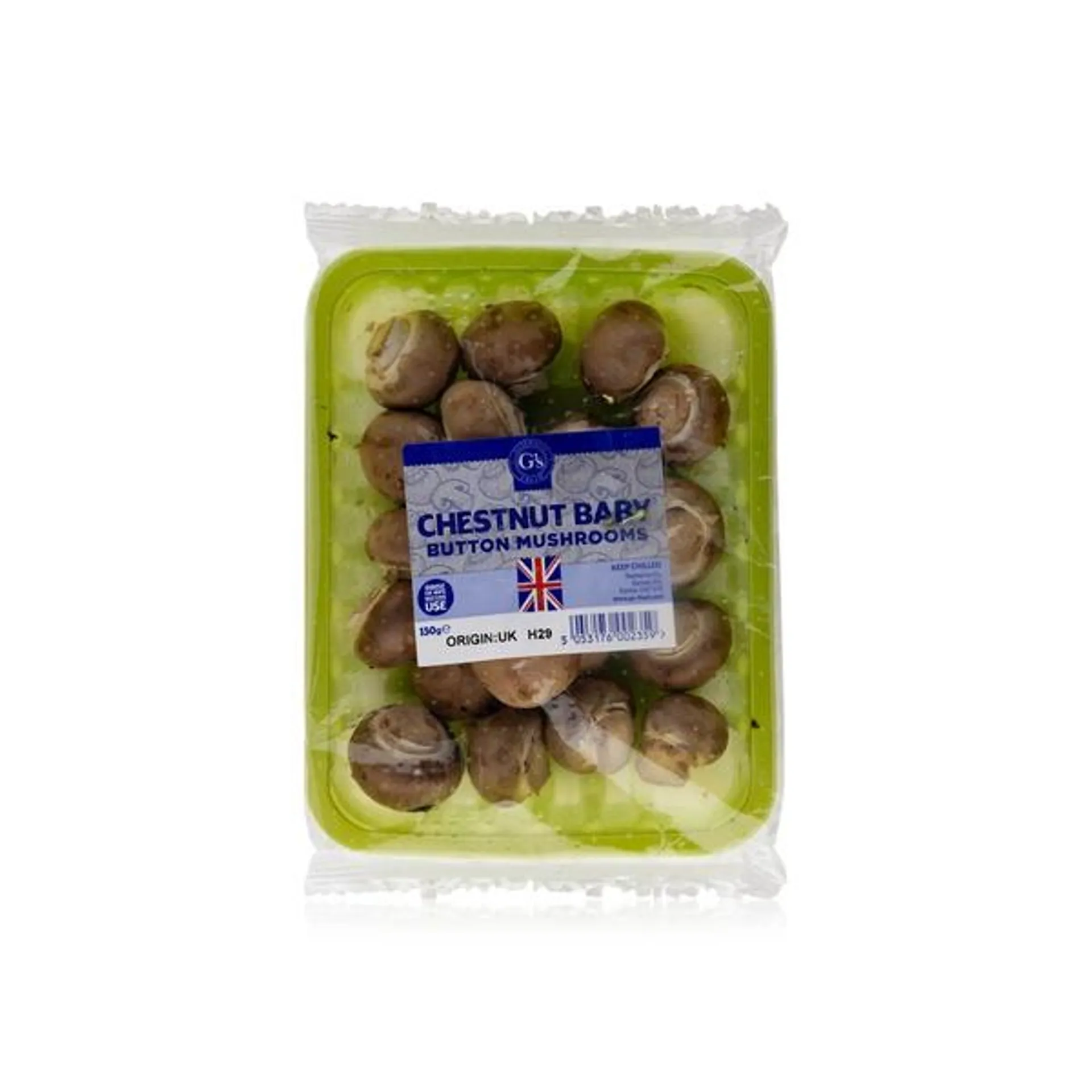 Spinneys baby chestnut button mushrooms uk 150g