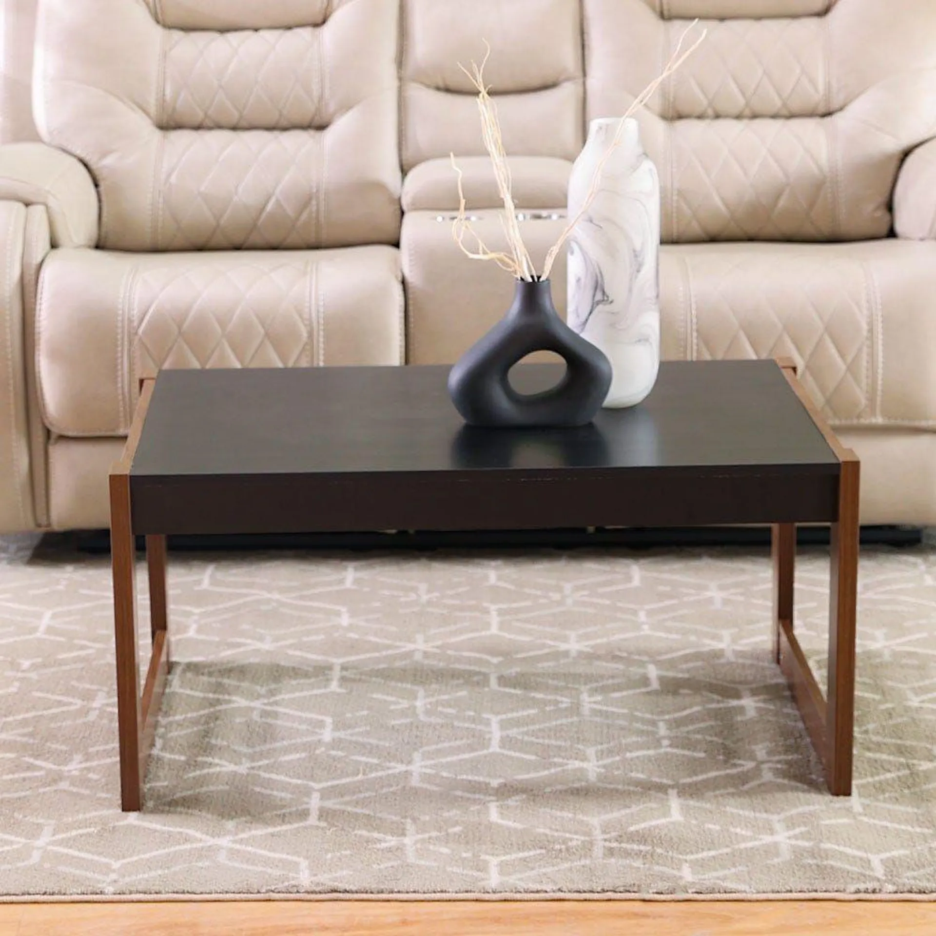 Tarsus Coffee Table - Black / Walnut