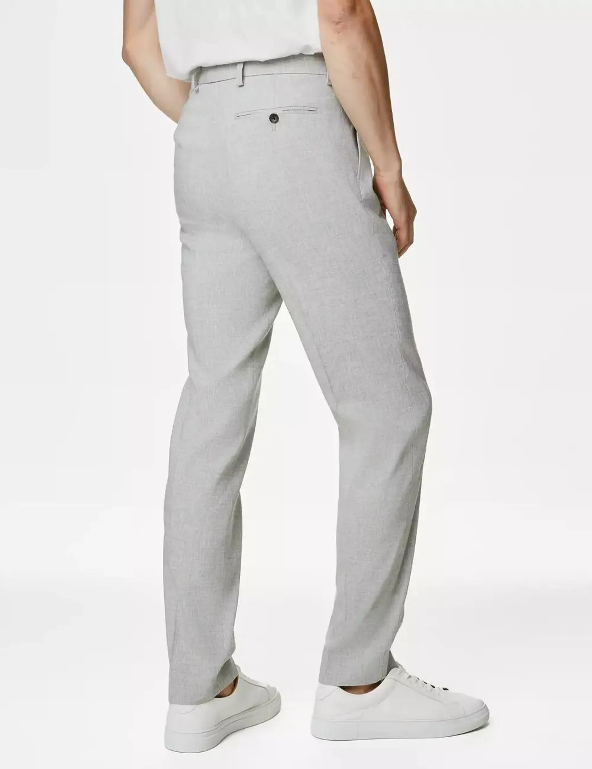 Tailored Fit Italian Linen Miracle™ Suit Trousers