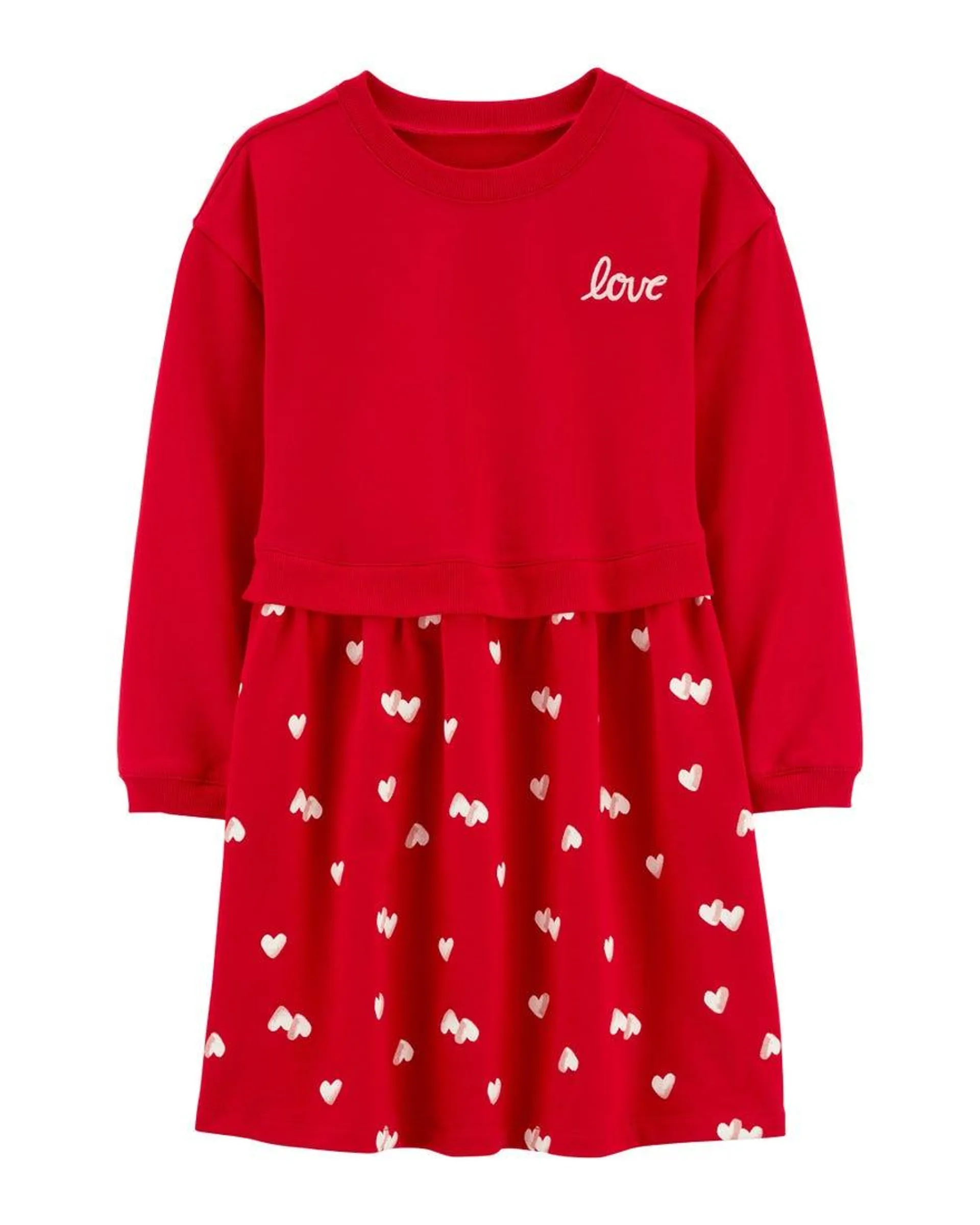 Love Hearts French Terry Dress