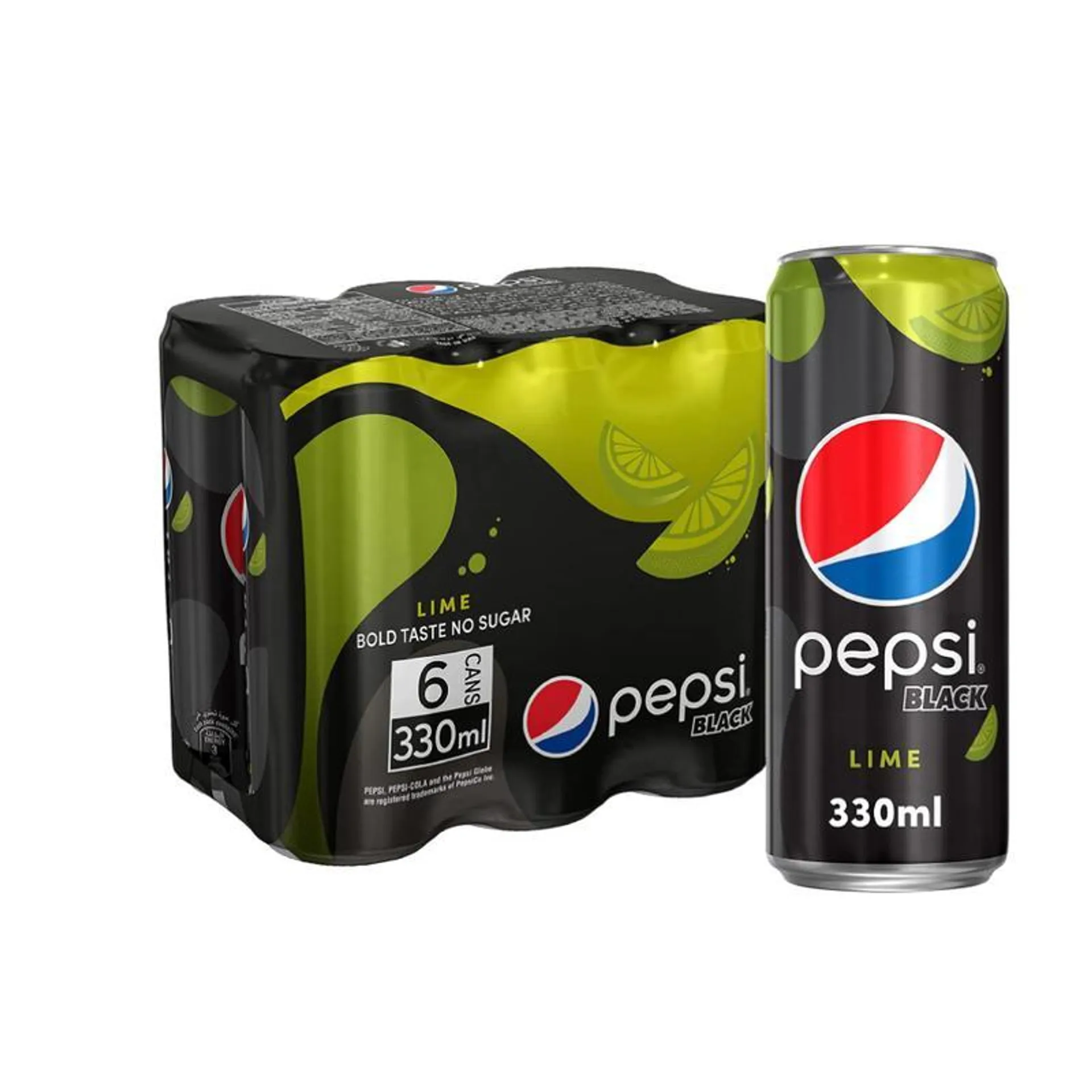 Pepsi Black Lime Can 330mlx6