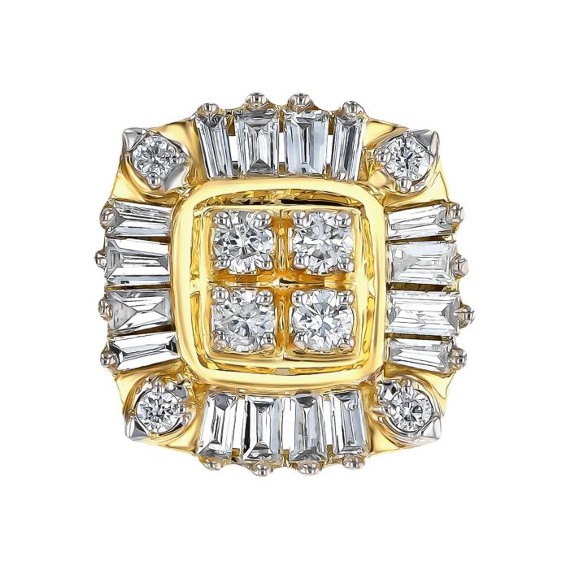 OneSixEight Cushion Shaped Diamond Stud Earrings 18K Yellow Gold