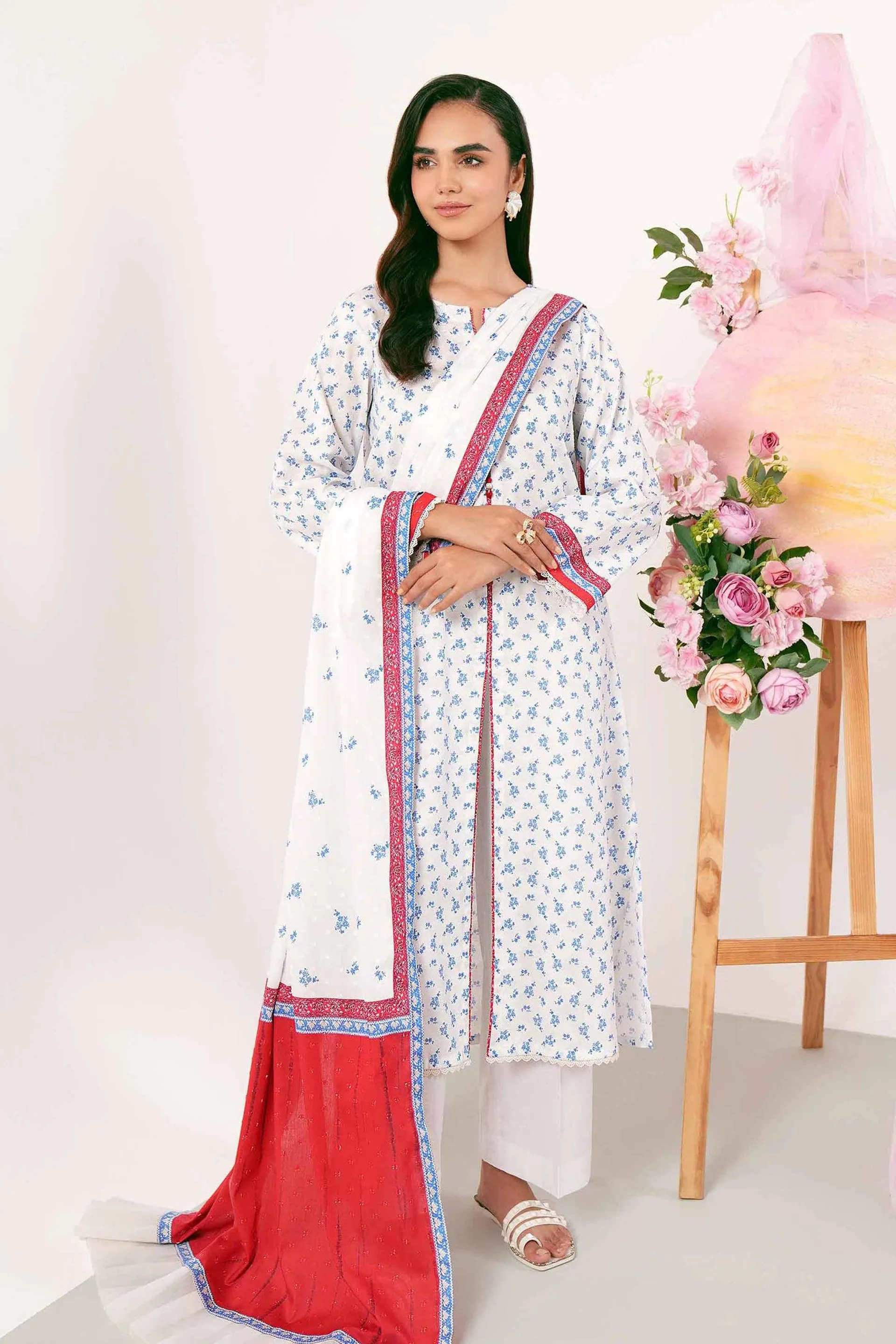 3 Piece - Digital Printed Jacquard Suit - 42401183