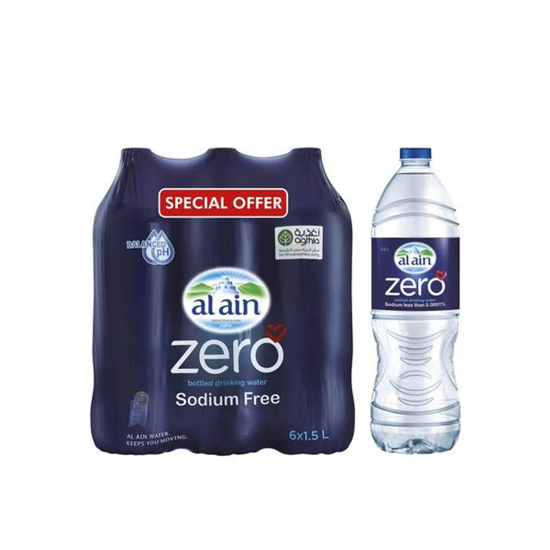 Al Ain Zero Water 6 X 1.5ltr