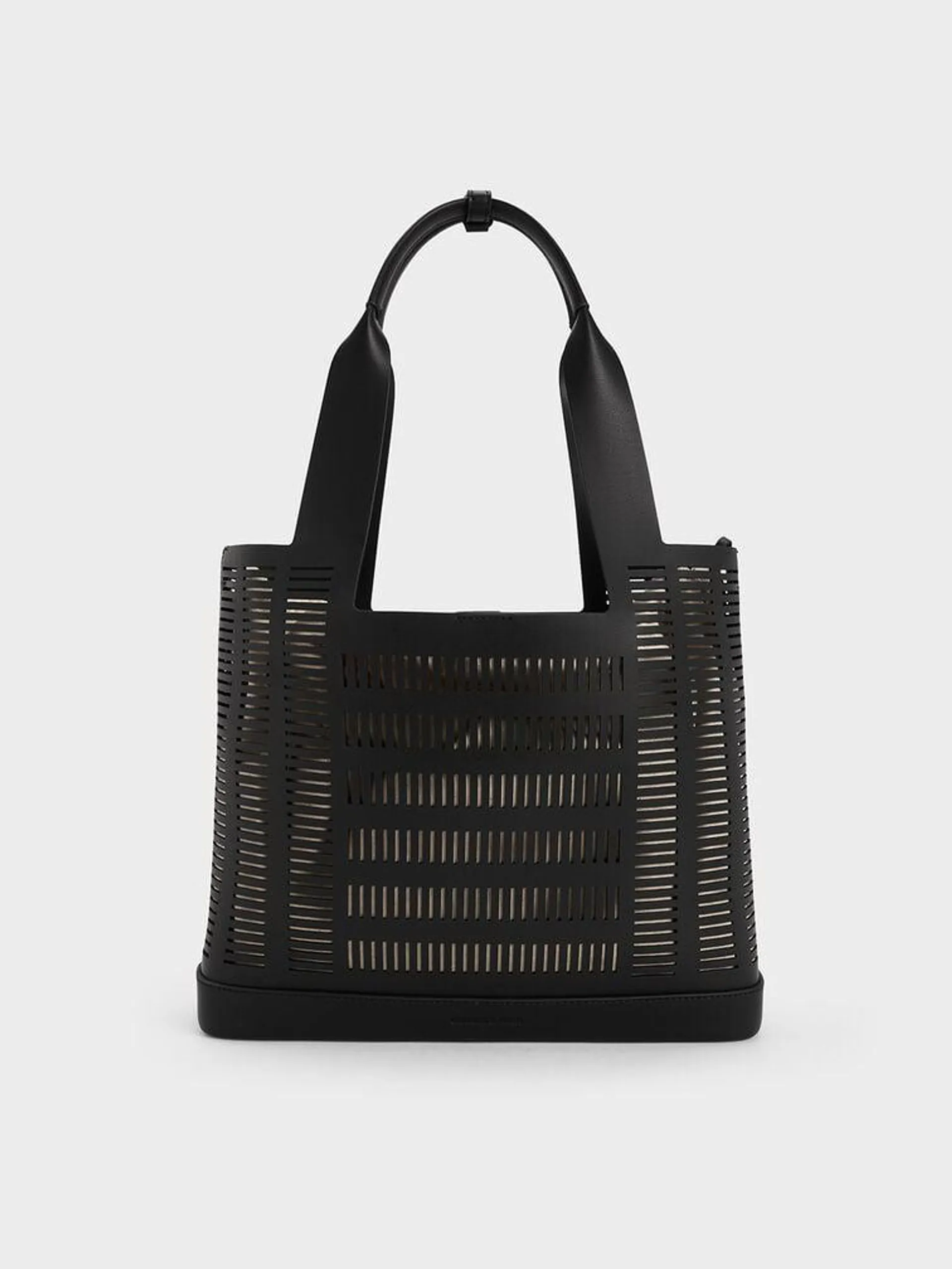 Delphi Cut-Out Tote Bag - Black