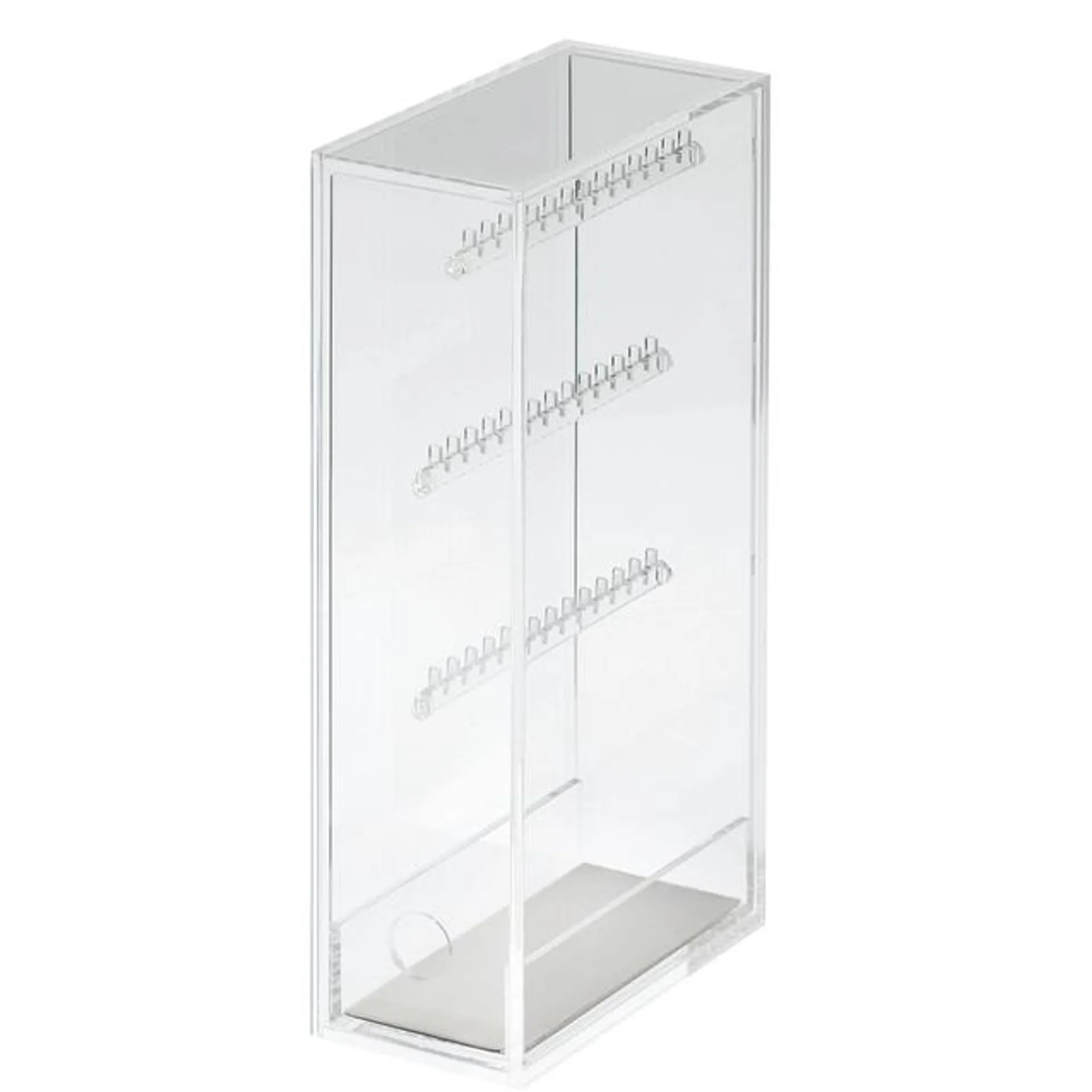 Acrylic Necklace/Pierced Earring Stand, W 6.7 x D 13 x H 25 cm