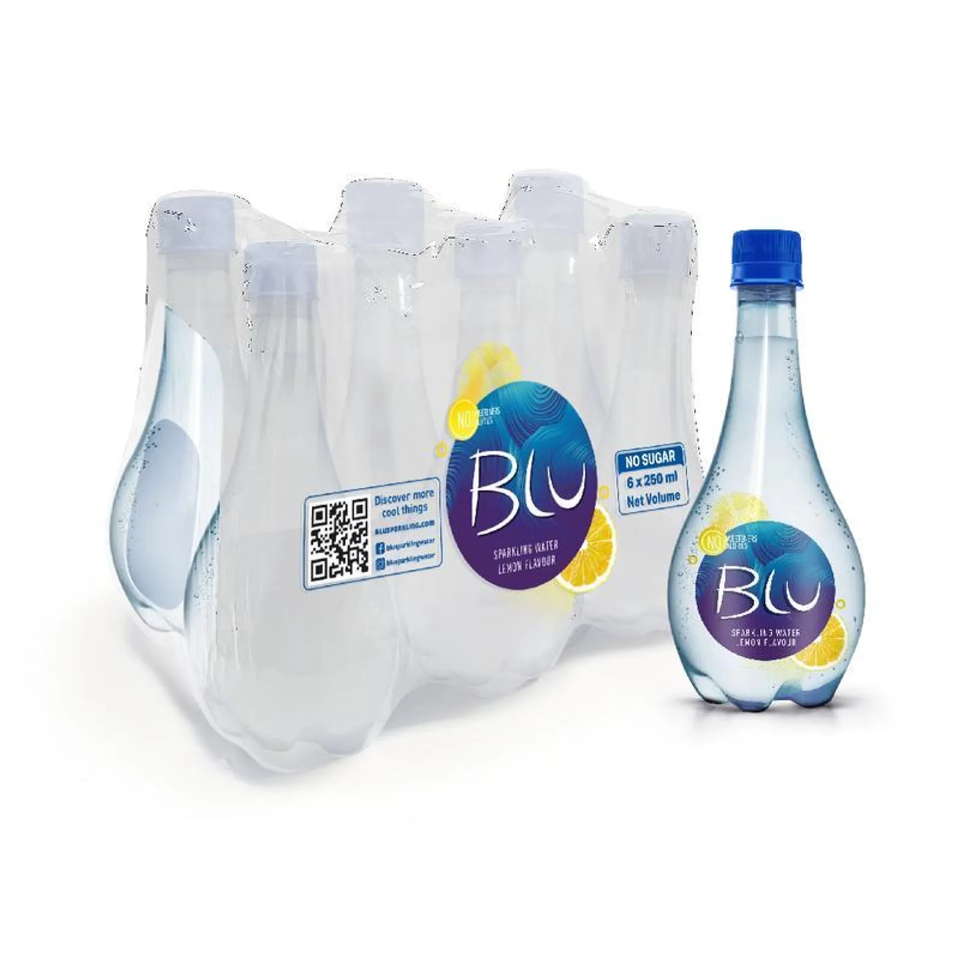 Oasis Blu Sparkling Water Lemon 6x250ml