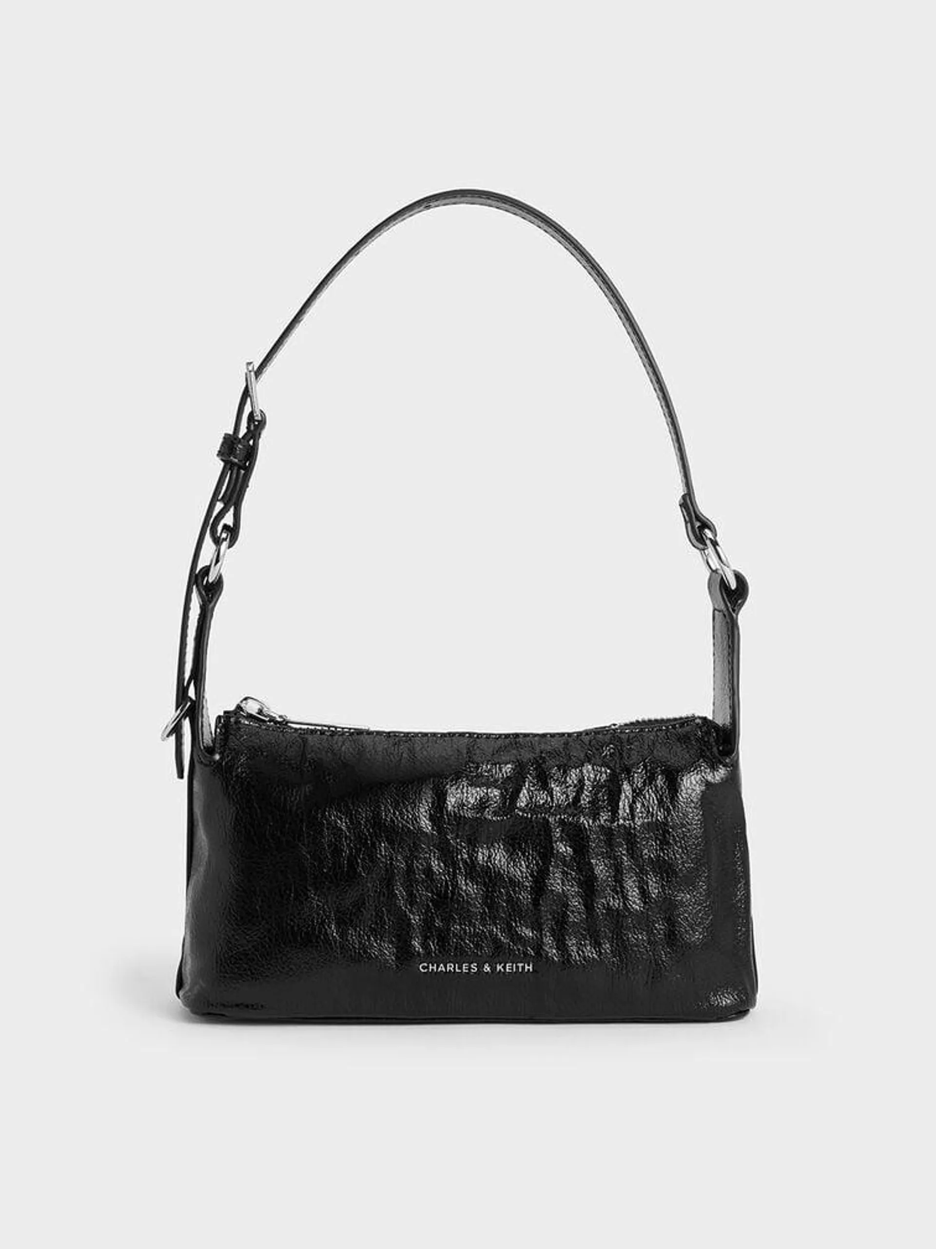 Lark Crinkle-Effect Shoulder Bag