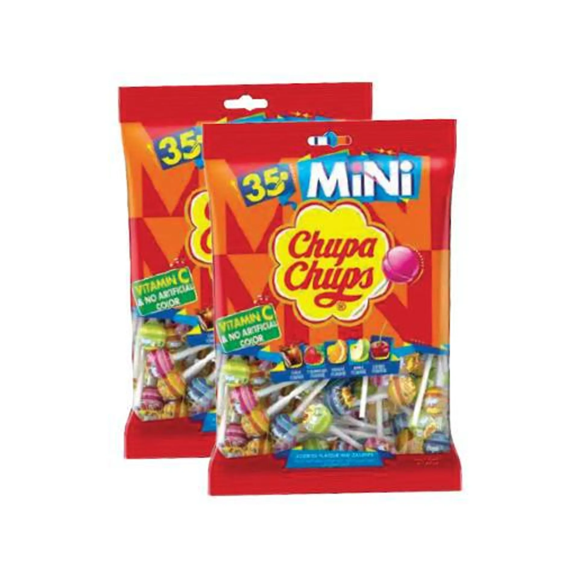 Chupa Chups Mini Lollipops Assorted 210g 2's