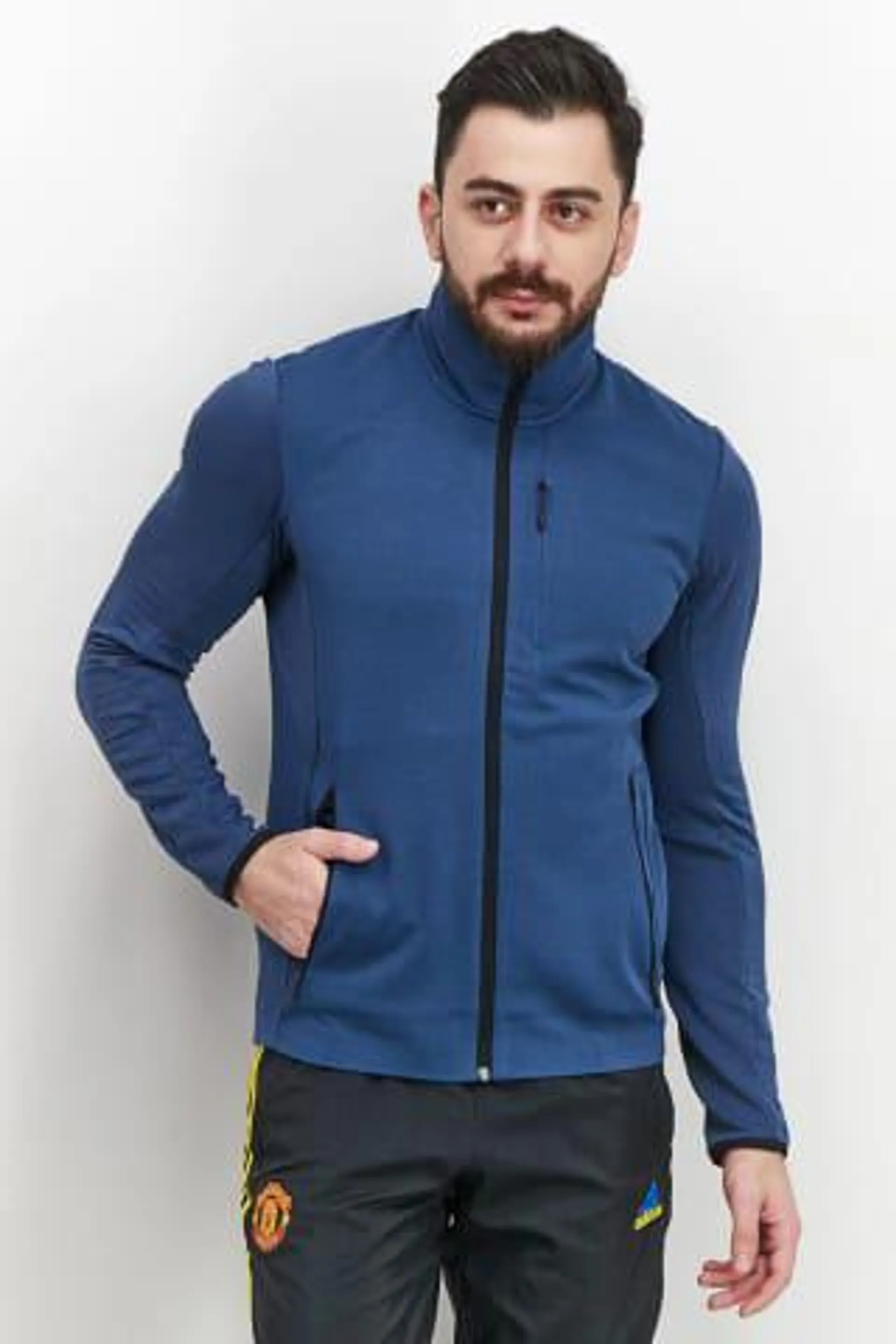Men Sports Fit Long Sleeve Jacket, Blue