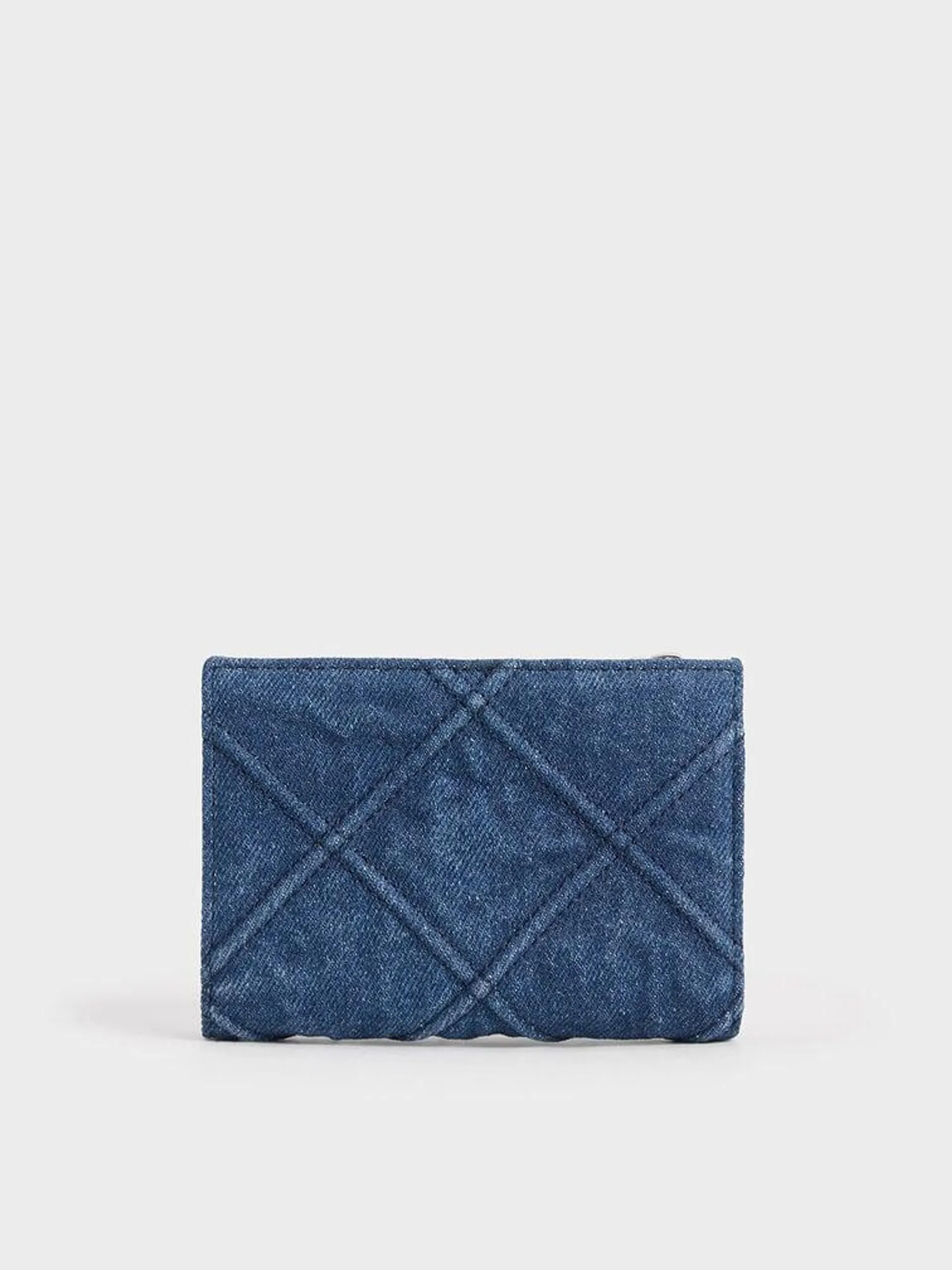 Eleni Denim Quilted Wallet