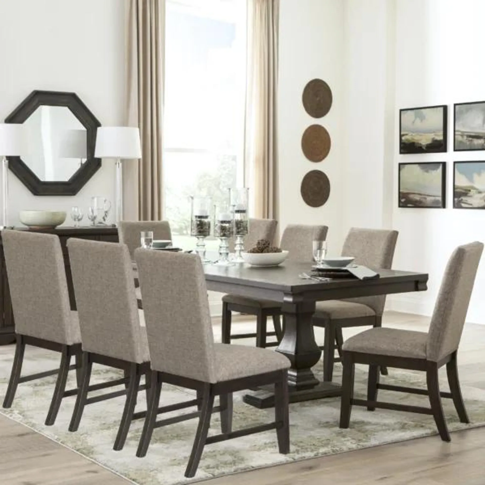 Wahlburg 9 Pcs. Extendable Dining Set