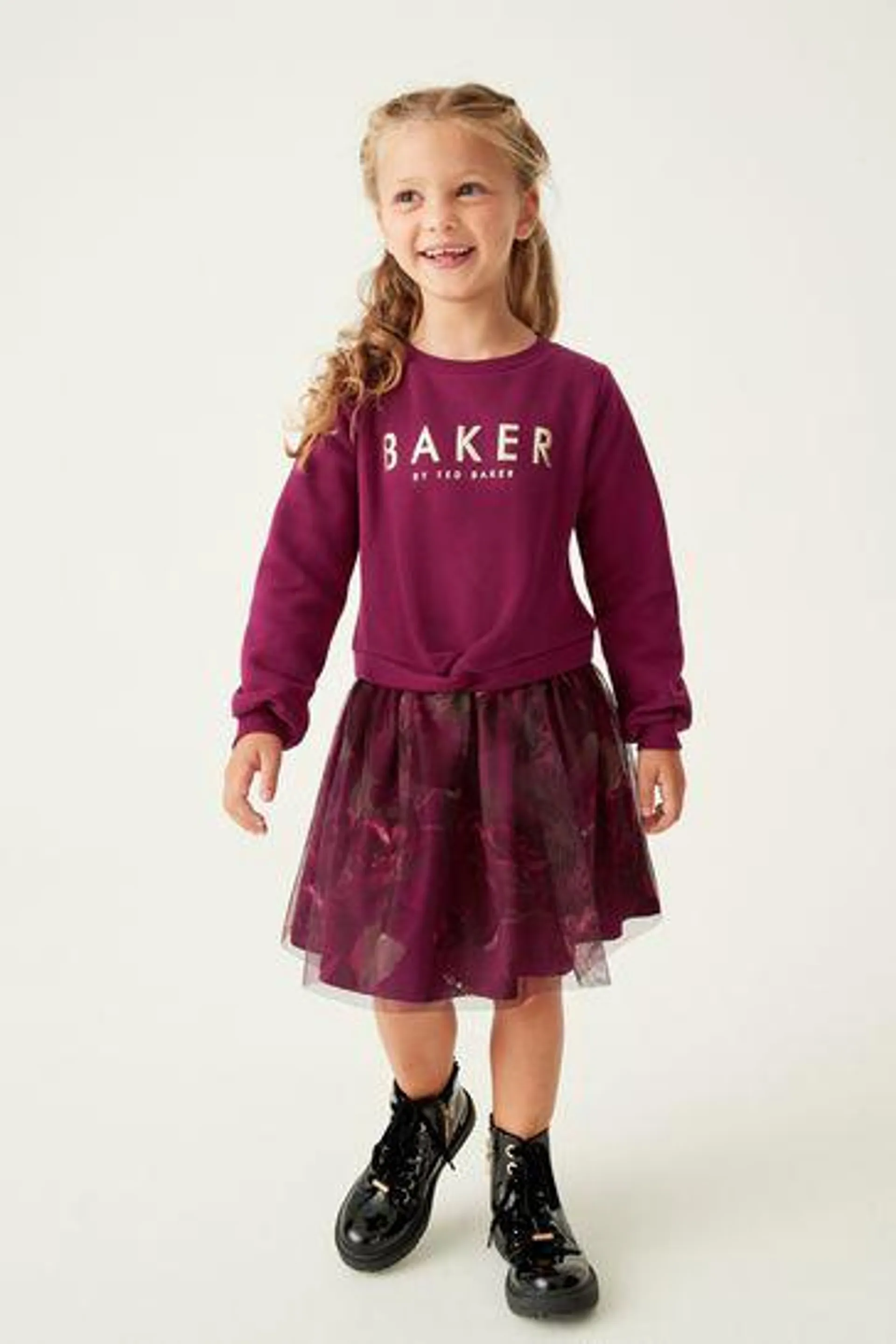 Baker by Ted Baker Plum Purple Burgandy Mockable Dress