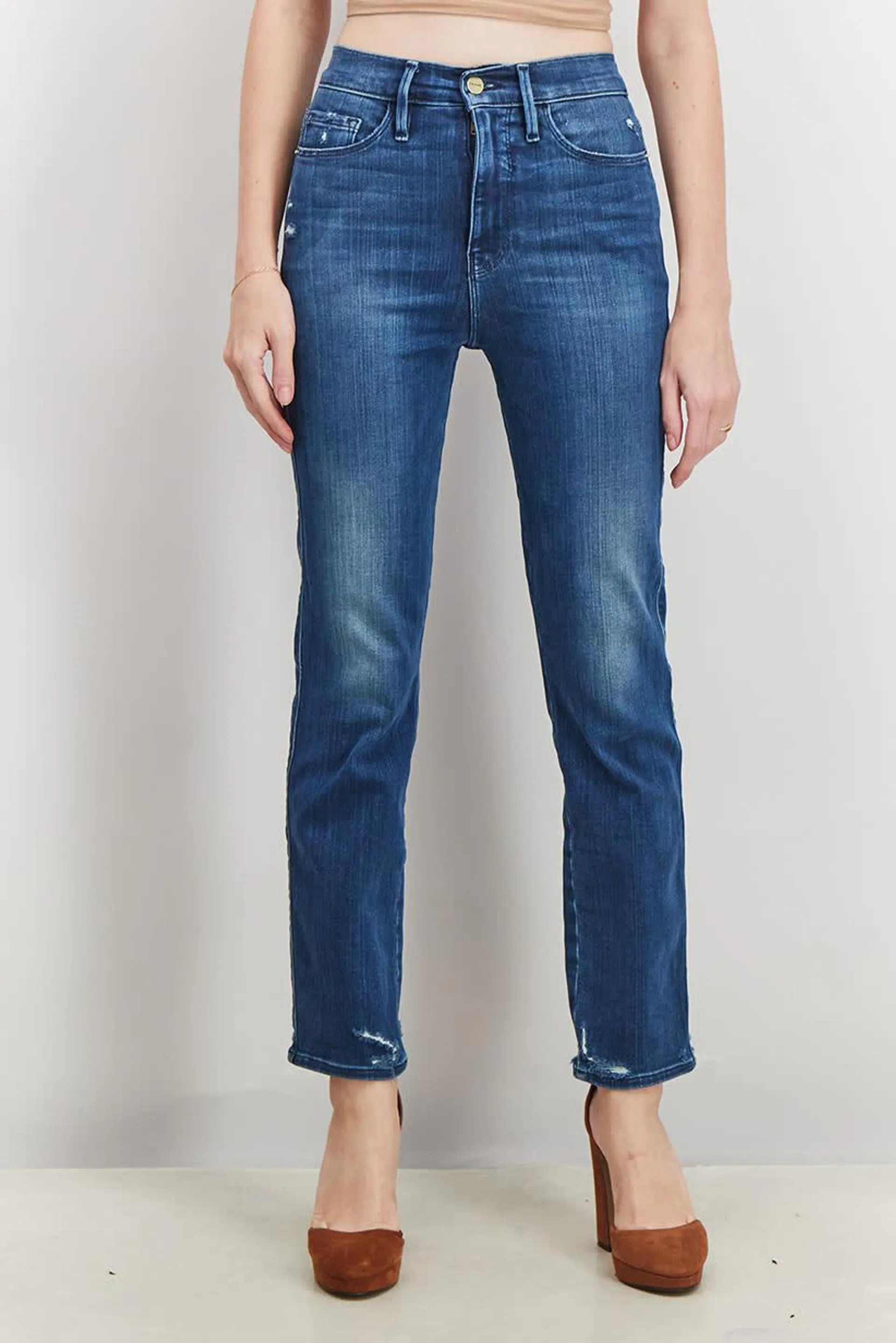 Women Slim Fit Wash Stretchable Denim Jeans, Edgewater Chew