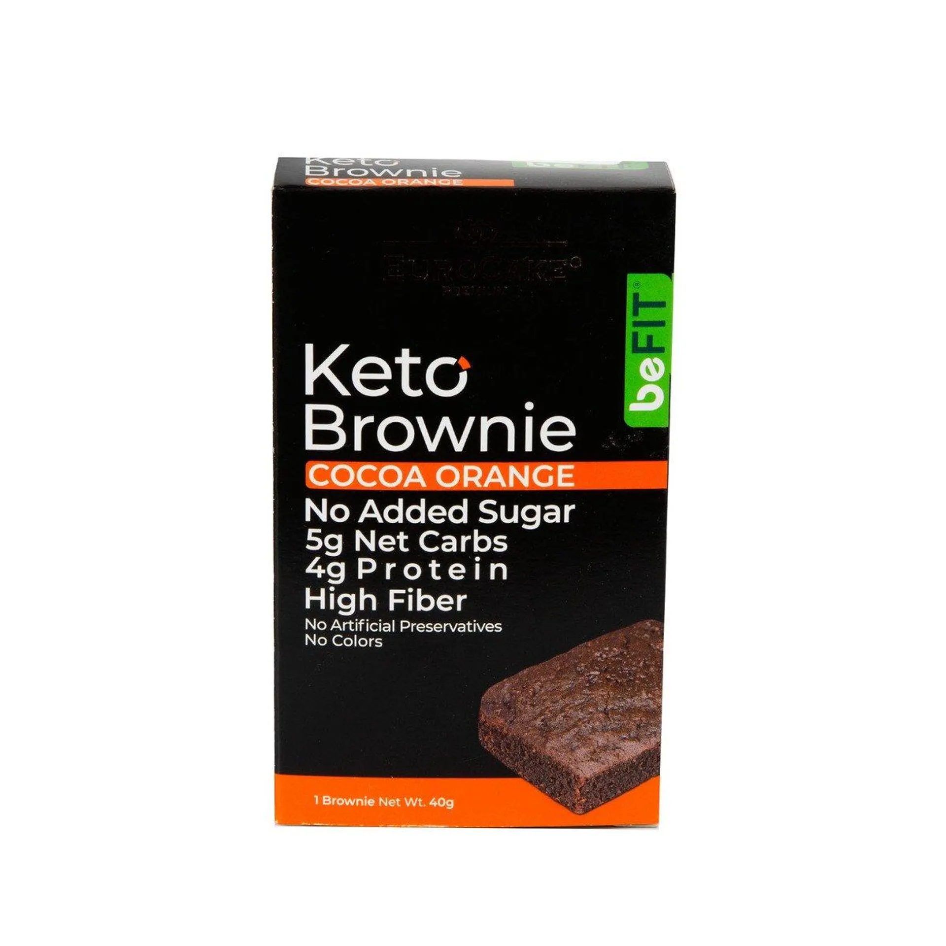 Euro Cake Be Fit Cocoa Orange Keto Brownie 40 g