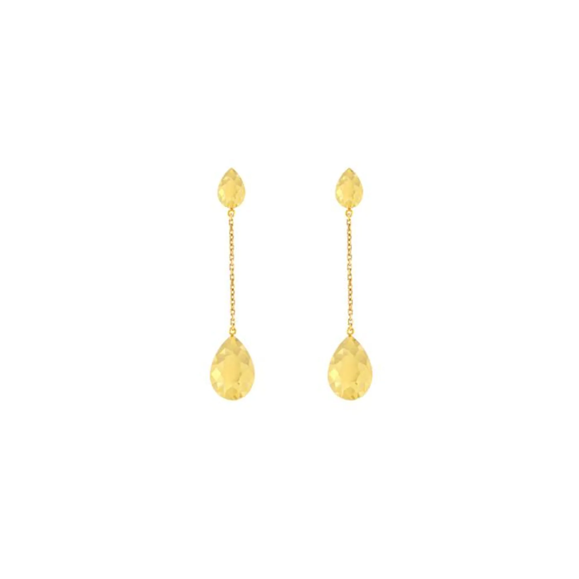 Moda Diamante 18k Yellow Gold Earrings