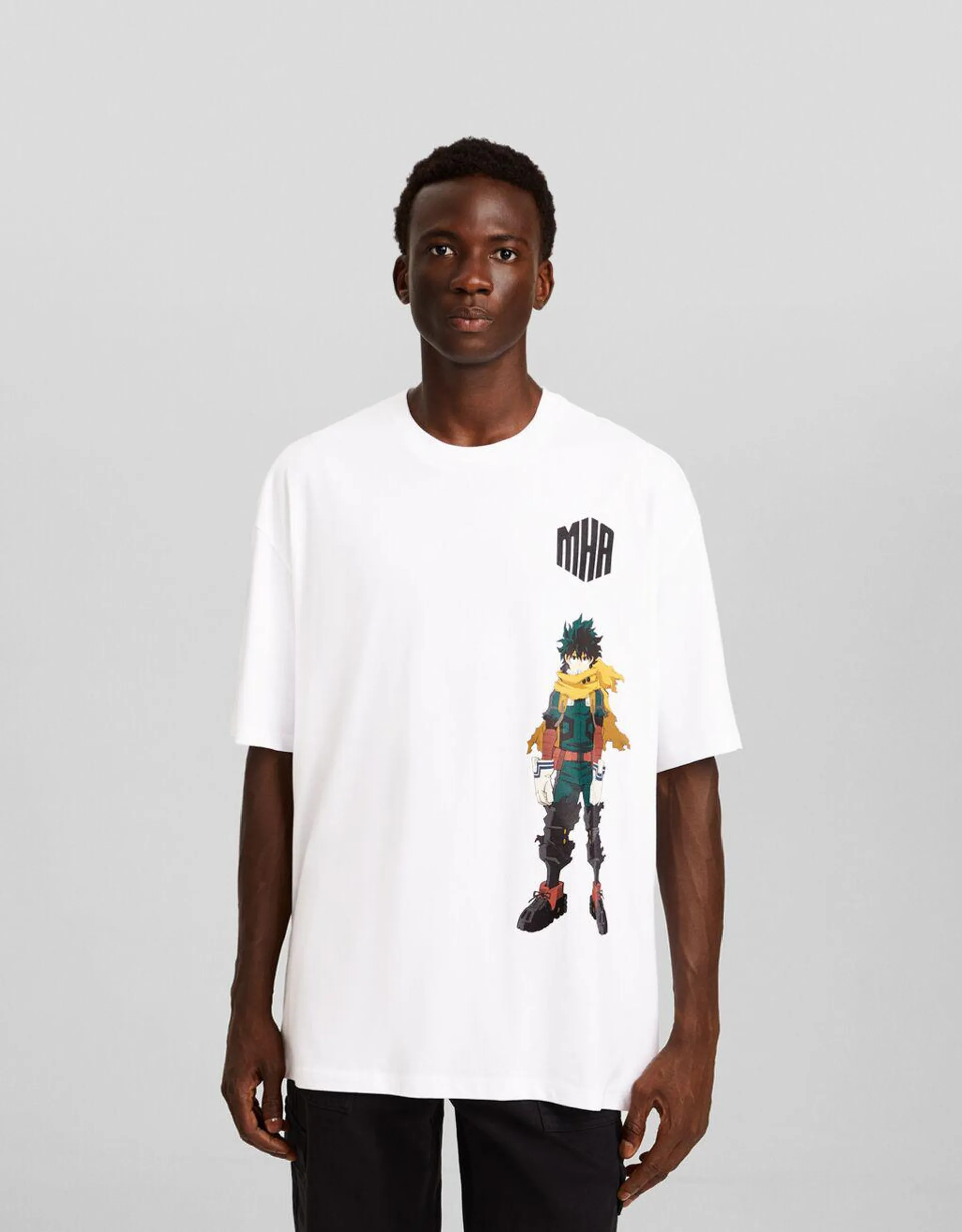 Boxy-fit short sleeve My Hero Academia T-shirt with print