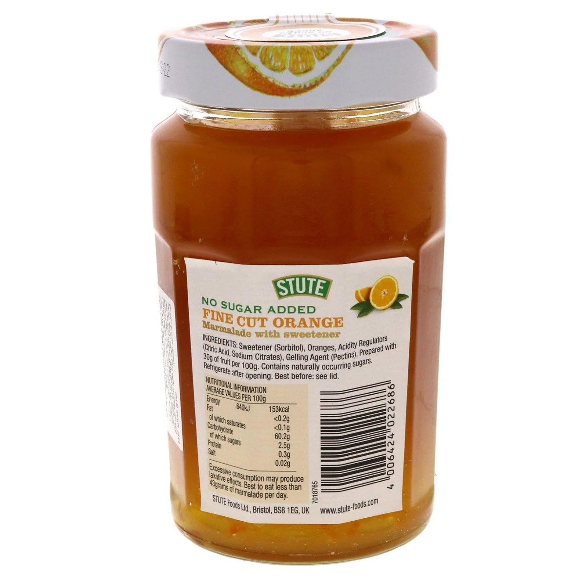 Stute Diabetic Fine Cut Orange Marmalade 430 g