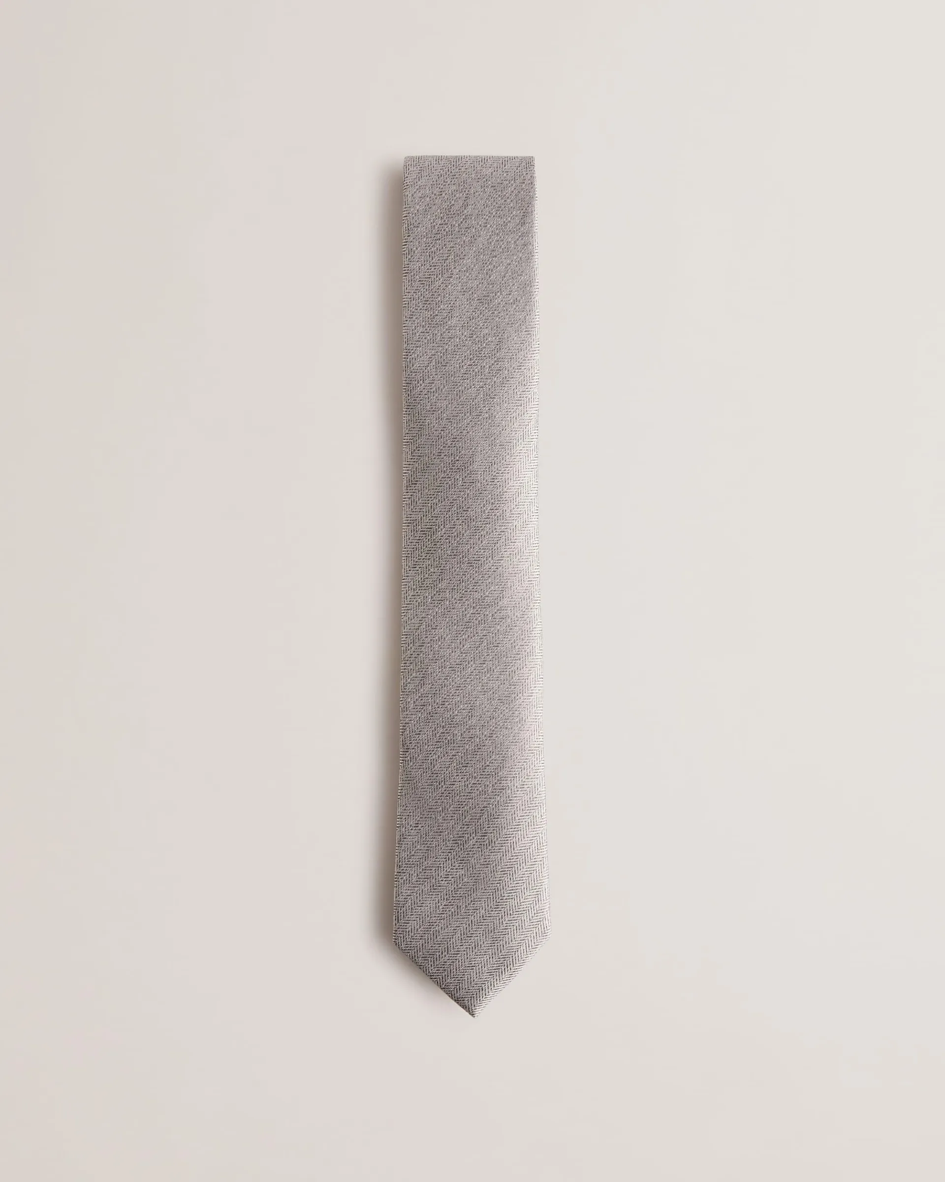 Leytone Herringbone Silk Tie Silver