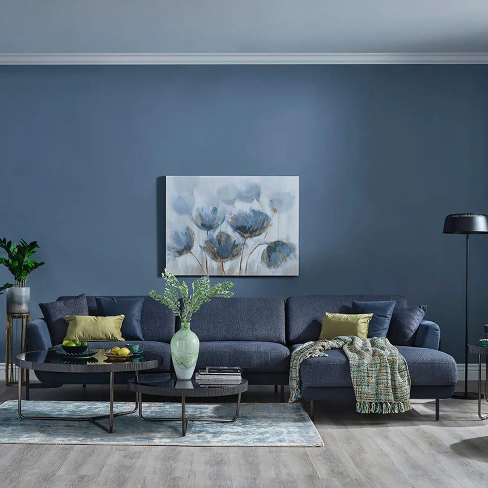 Focus 3-Seater Corner Sofa, Blue