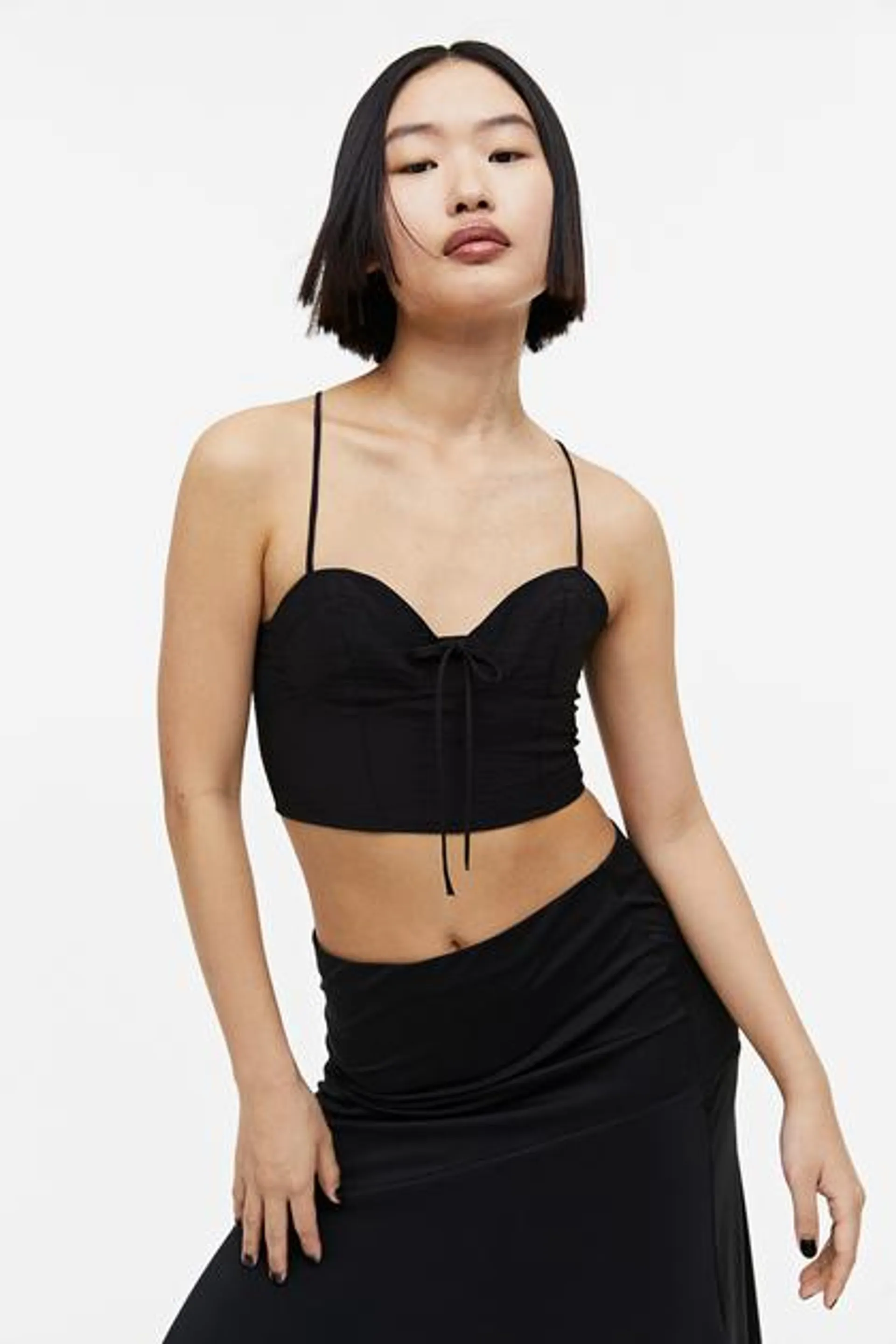 Cropped bustier top