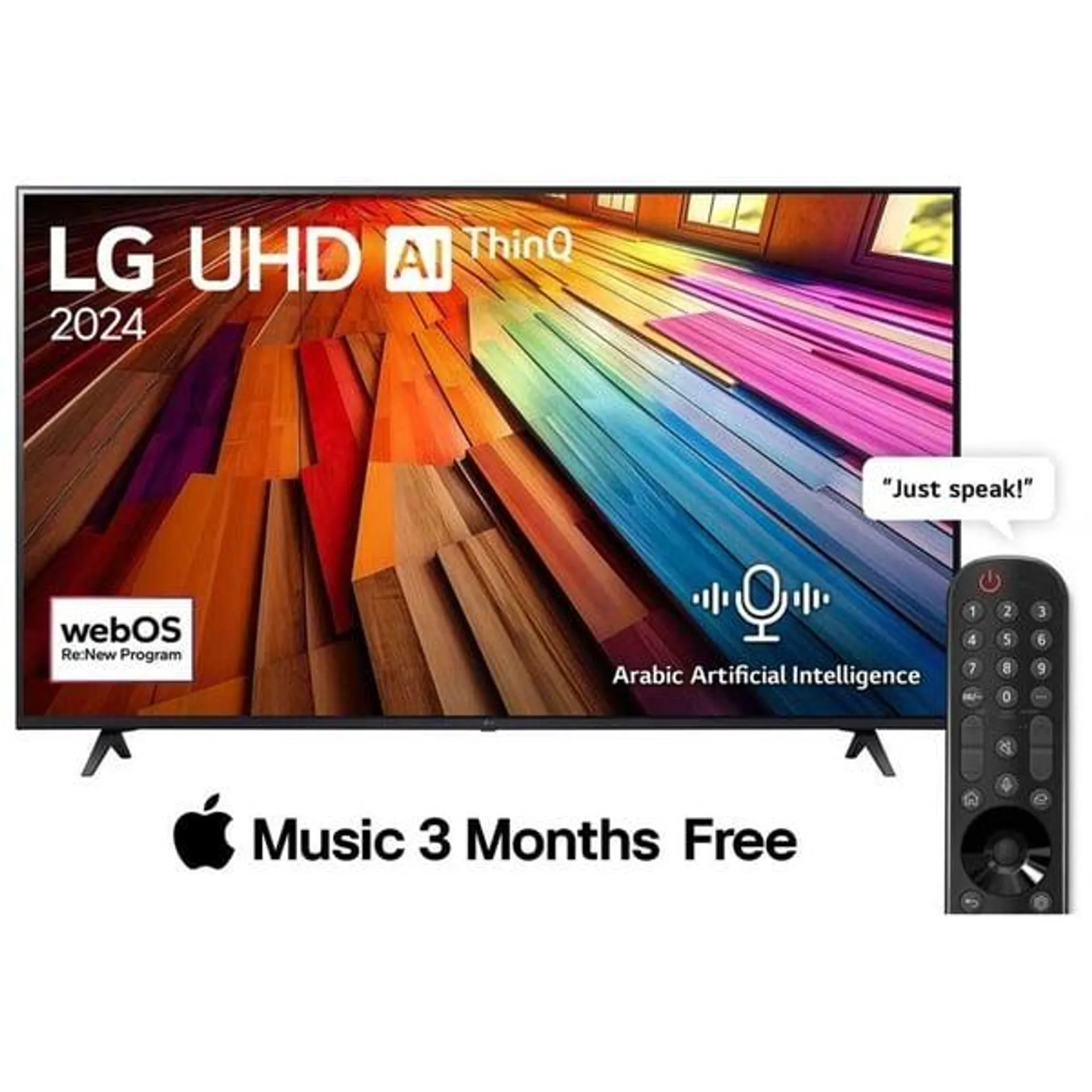 LG 65 Inch UHD AI UT80 4K Smart TV AI Magic Remote HDR10 webOS24 2024