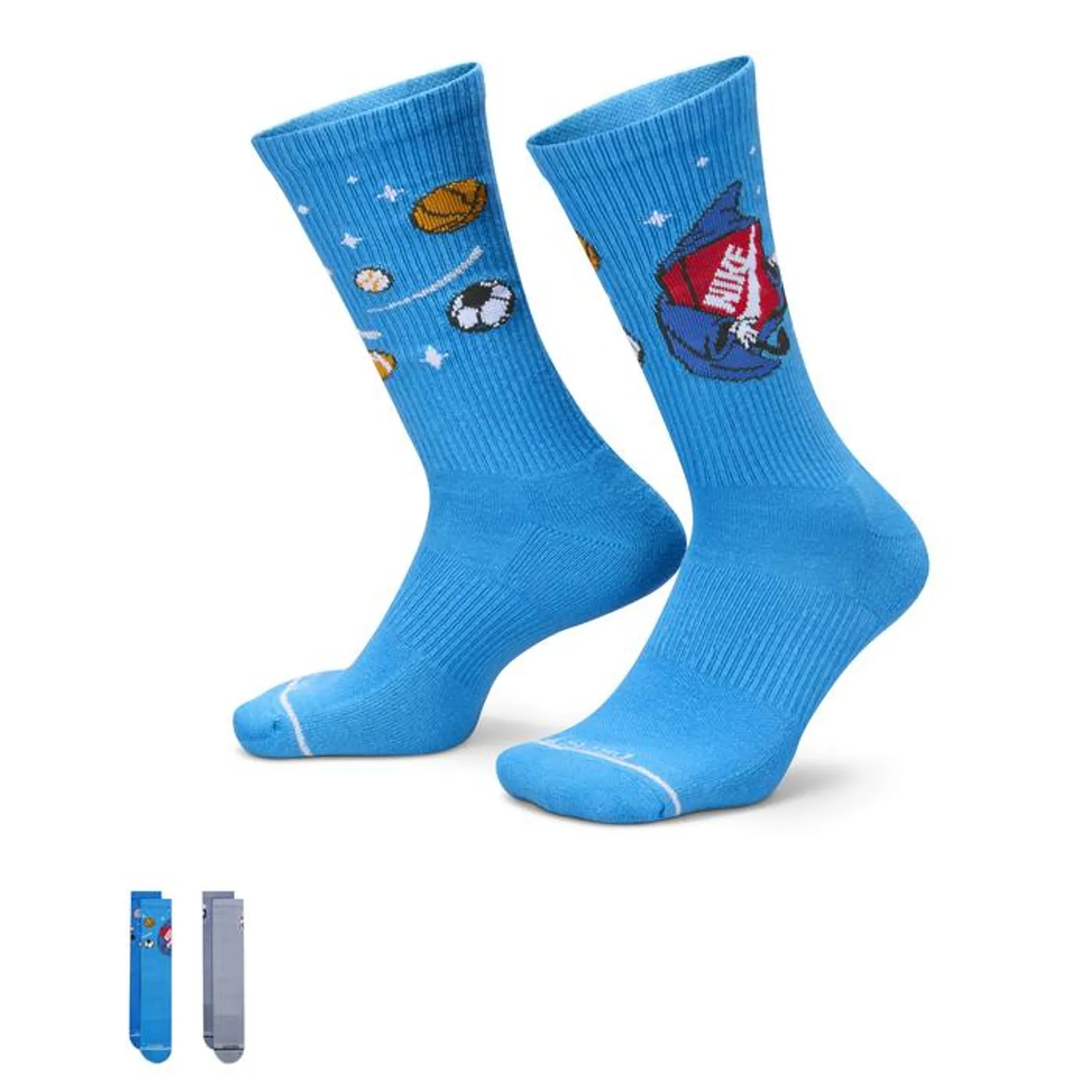 Cushioned Crew Socks (2 Pairs)