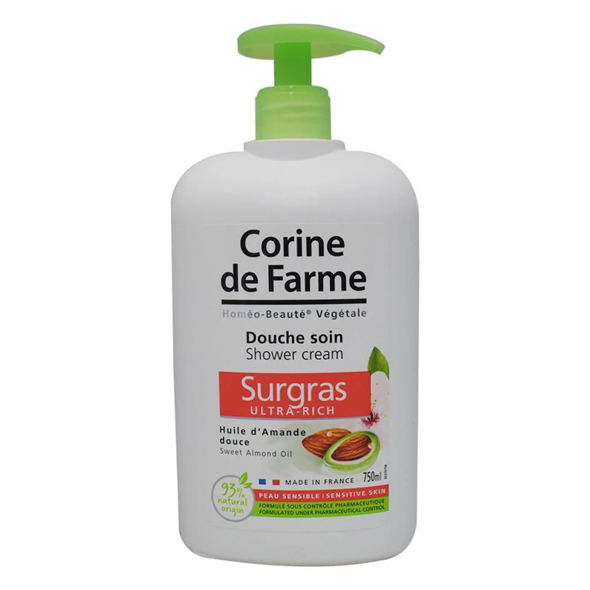 Corine De Farme Shower Cream Sweet Almond Oil 750ml