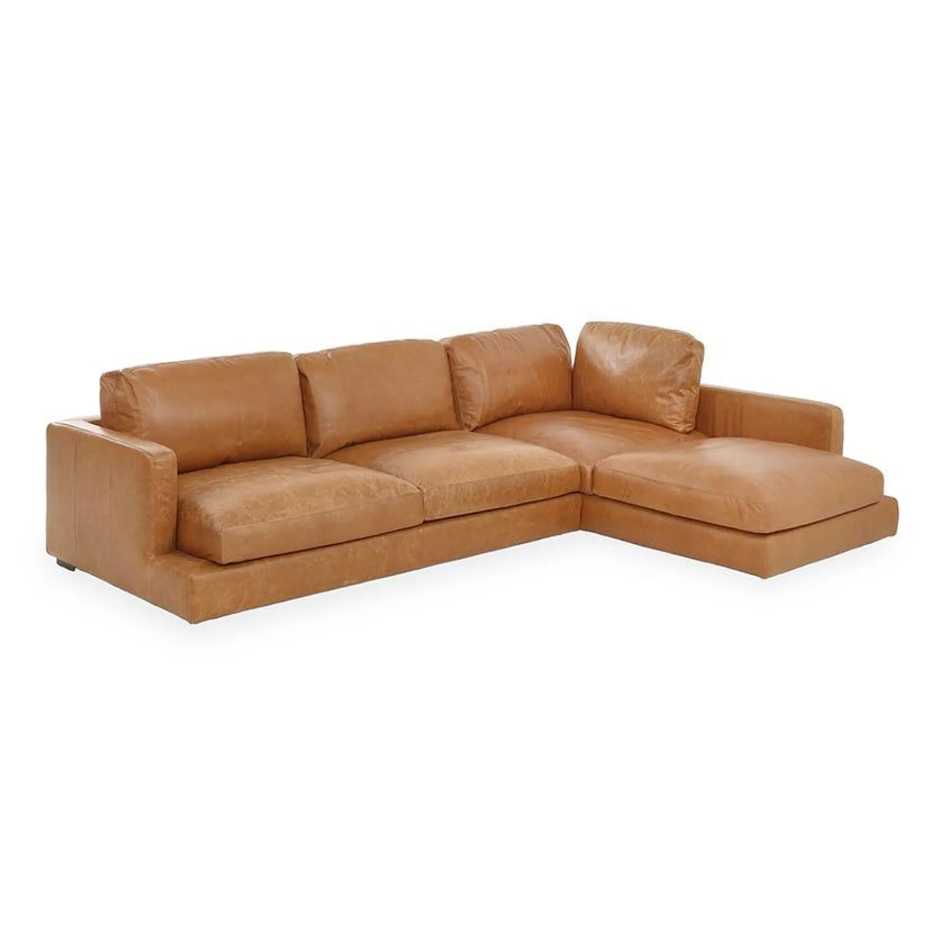 Hudson Right-Hand-Facing Corner Sofa, Orange