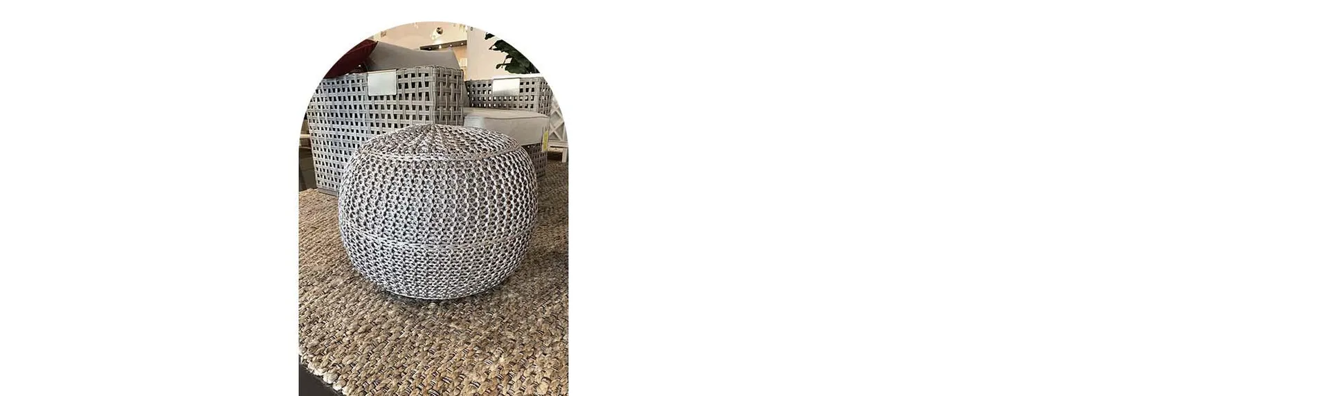 Hand Woven Pouf