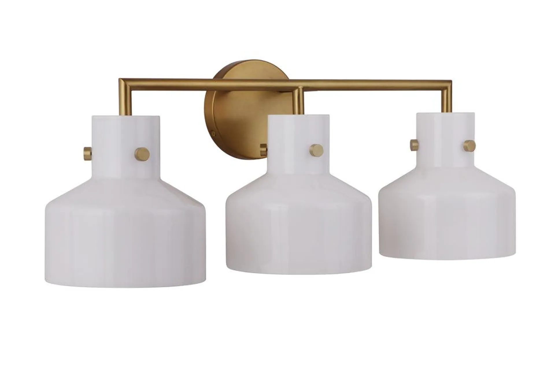 Milo 3 Light Bath - Aged Brass