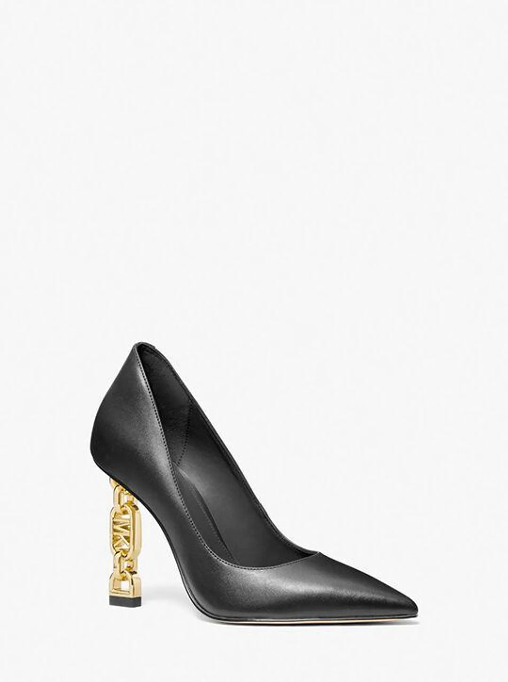 Tenley Empire Logo Embellished Leather Pump