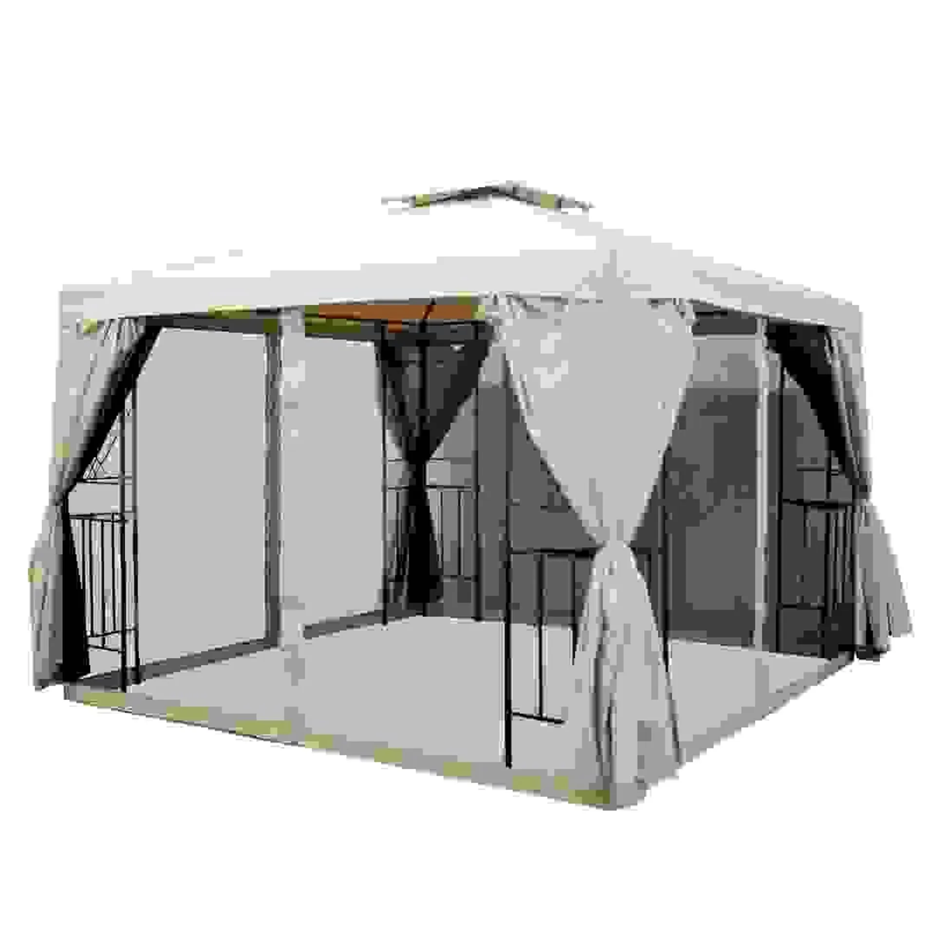 Steel Gazebo W/Mosquito Net Living Accents (300 x 300 x 265 cm)