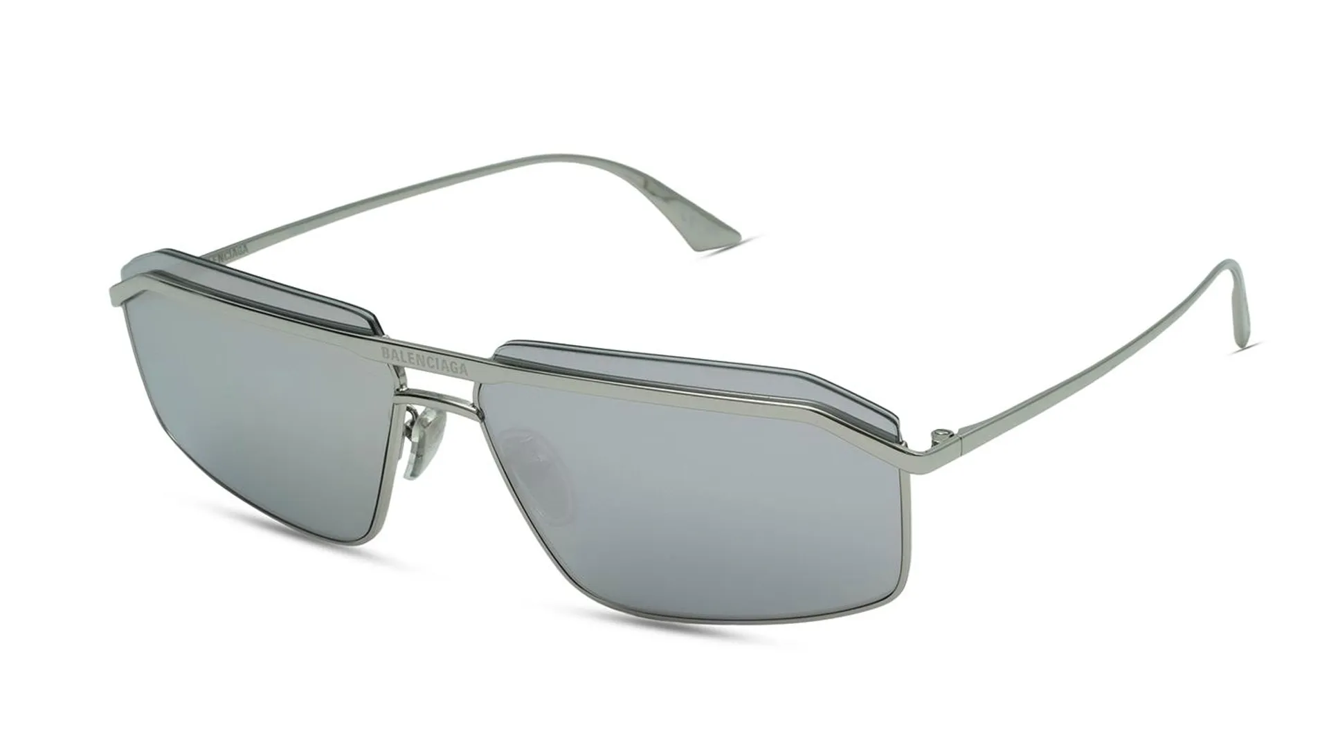 Men Rectangle Ruthenium Sunglass