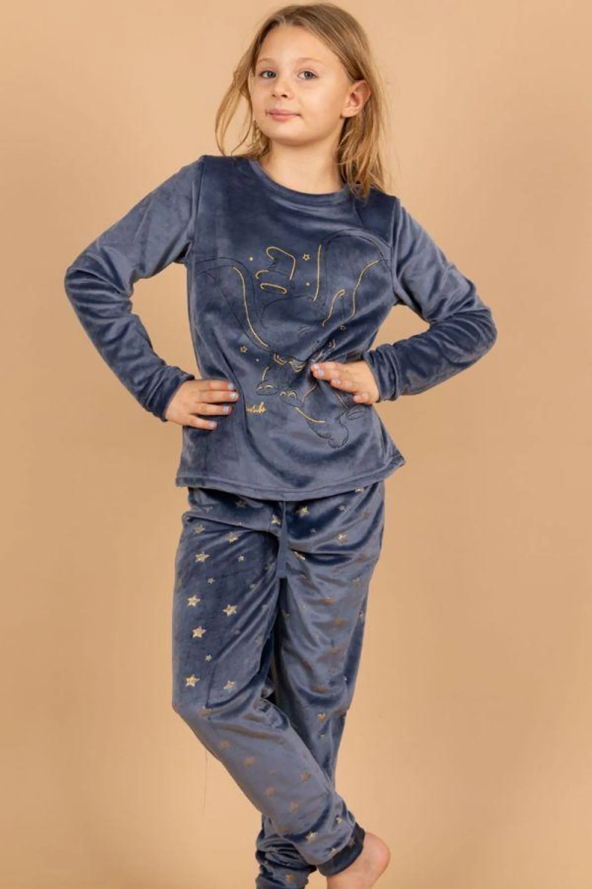 Girls Dusky Blue Dumbo PJ