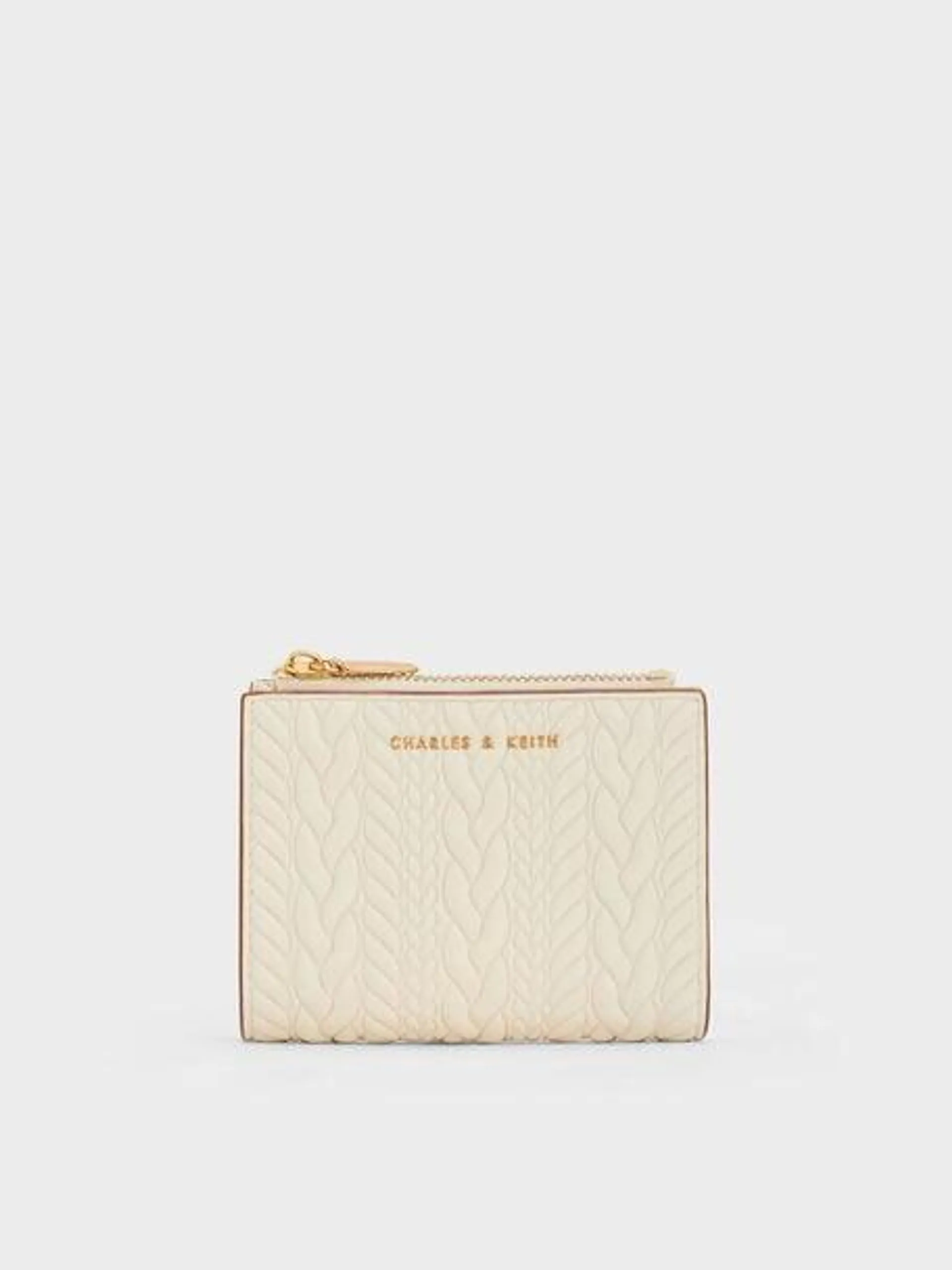 Apolline Textured Top-Zip Wallet