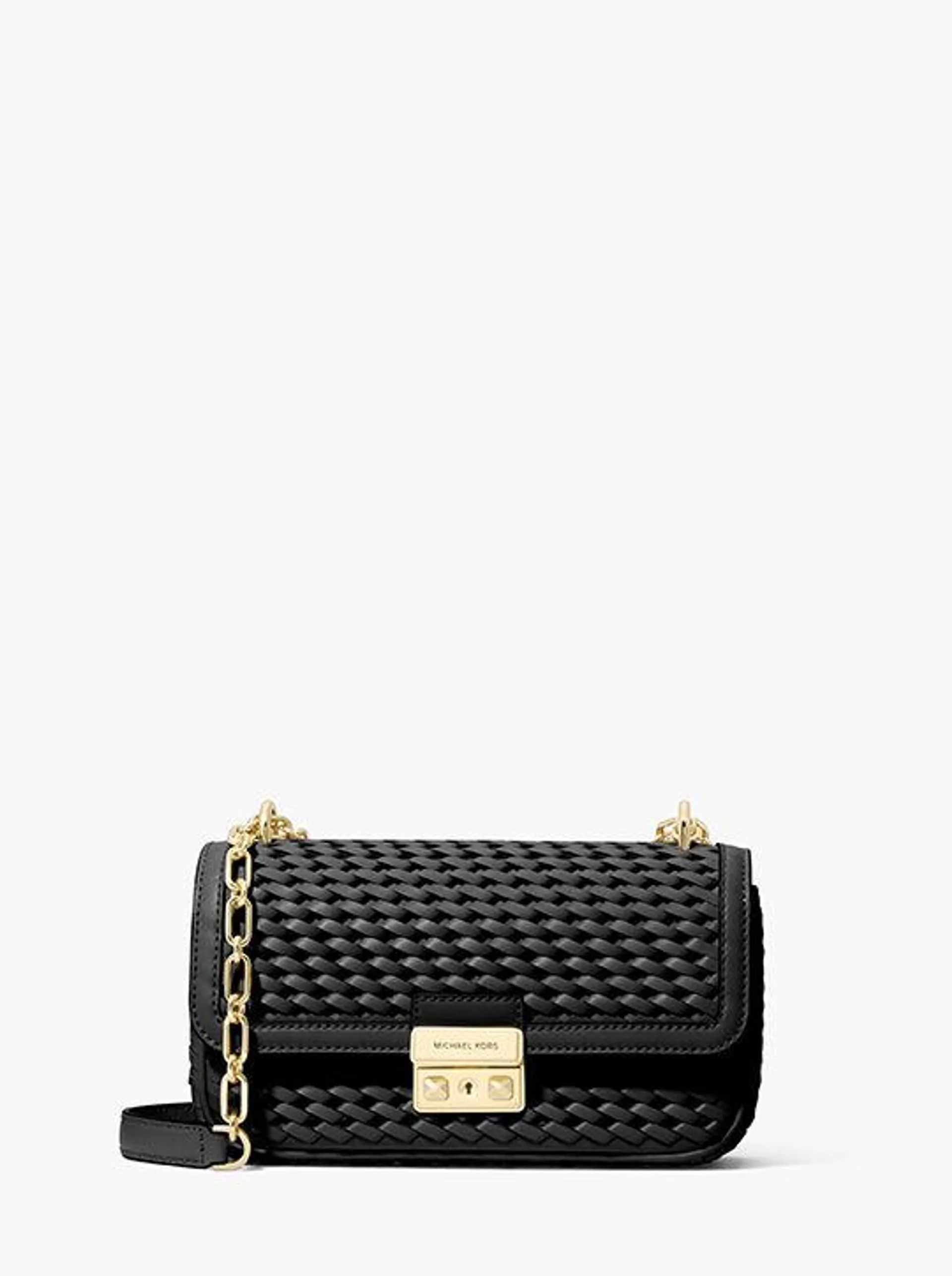 Tribeca Small Woven Leather Shoulder Bag