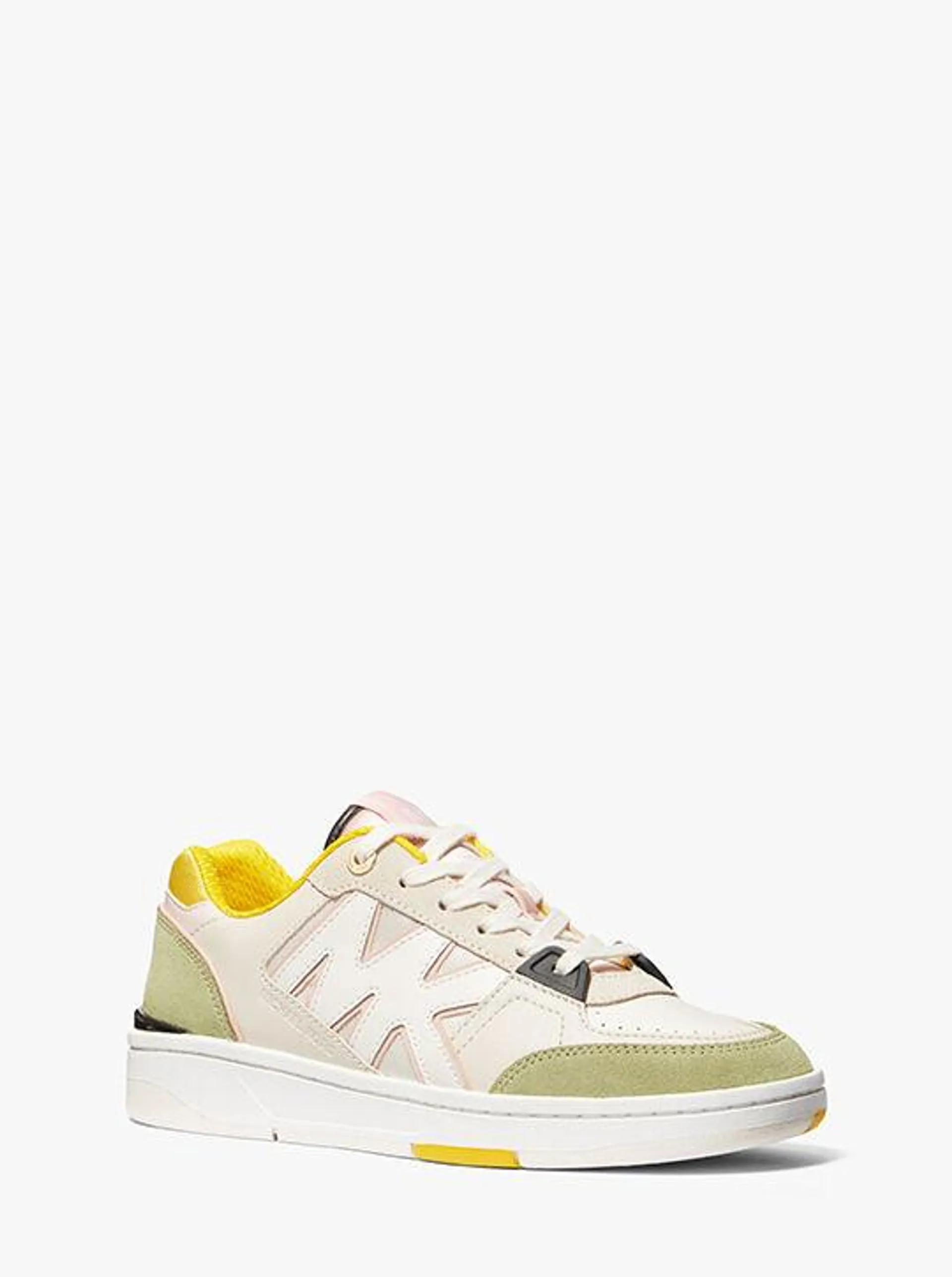 Rebel Color-Block Leather and Mesh Sneaker