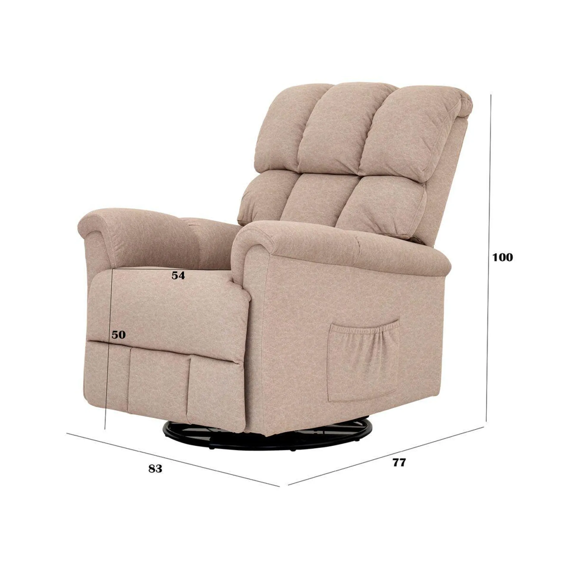 Benedict Electrical Massager Recliner – Beige