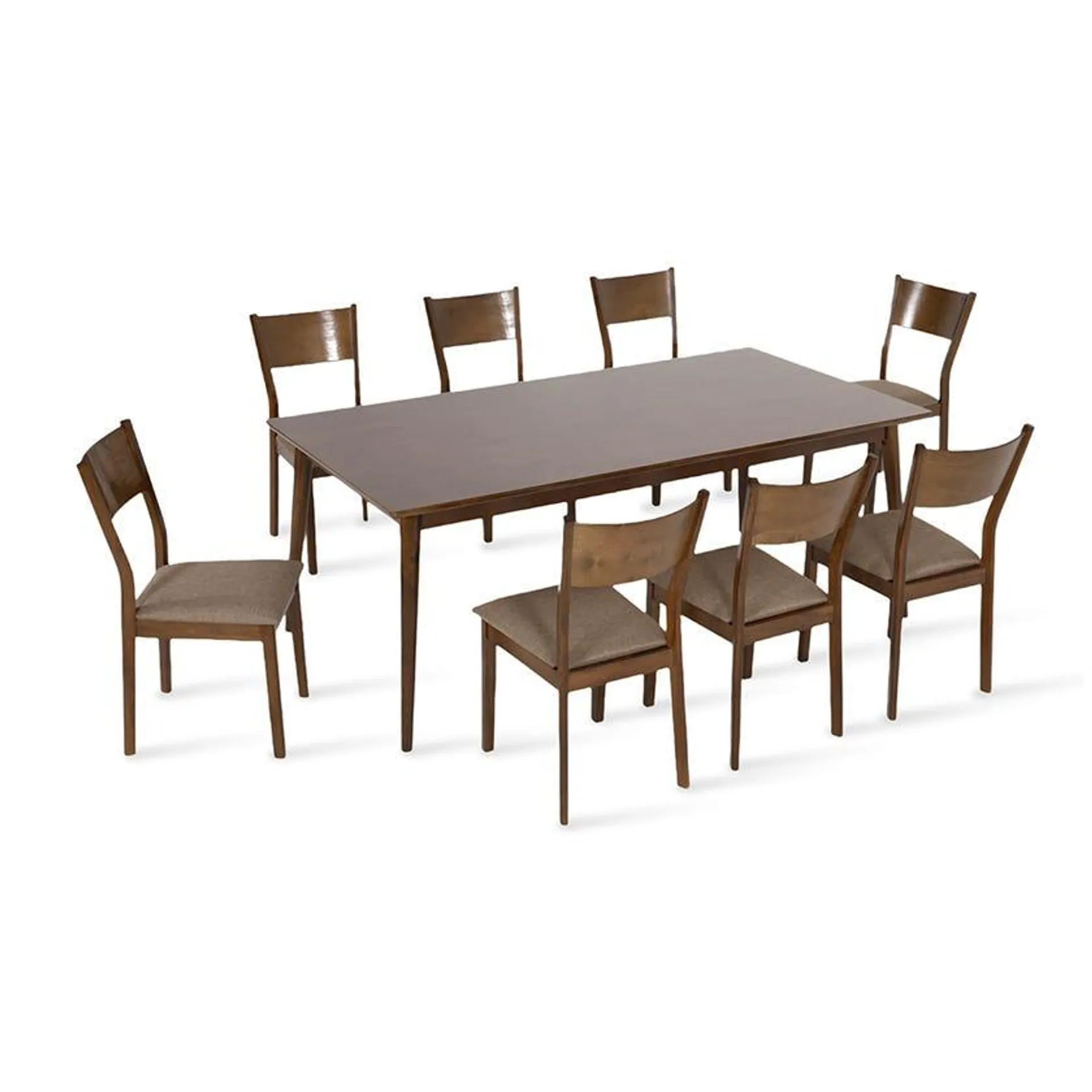 Ford 1+8 Dining Set, Light Brown - 200x100 cm