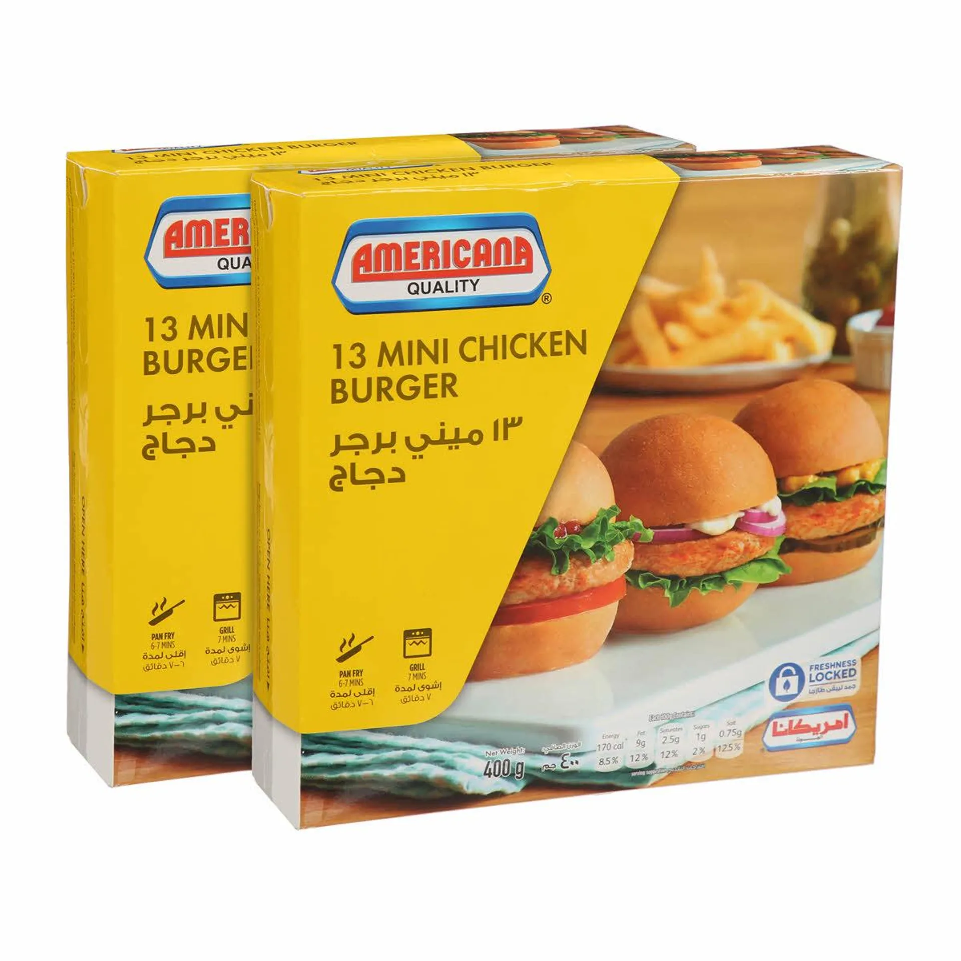 Americana Chicken Mini Burgers 400gm × 2PCS