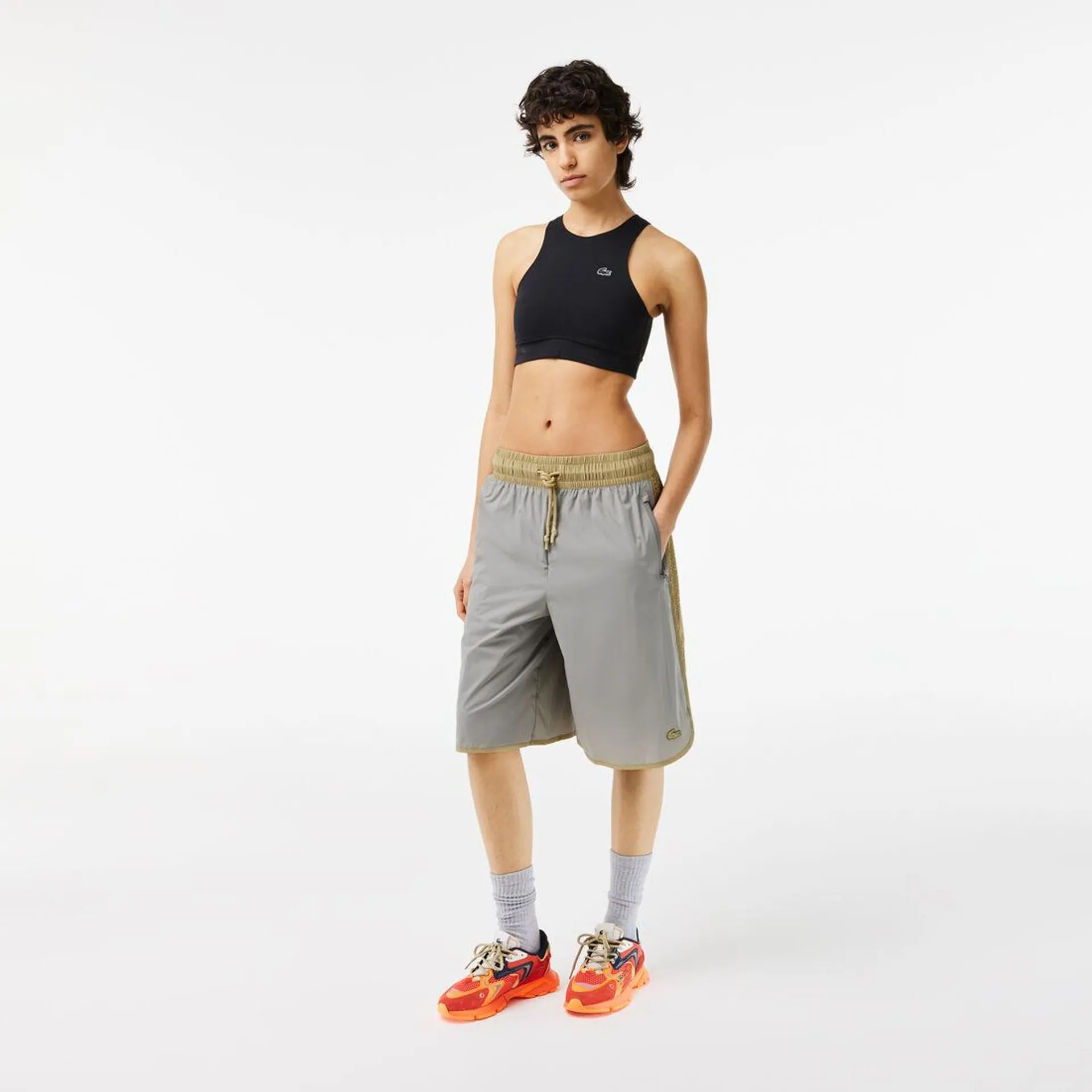 Women’s Lacoste Two-tone Taffeta Bermuda Shorts