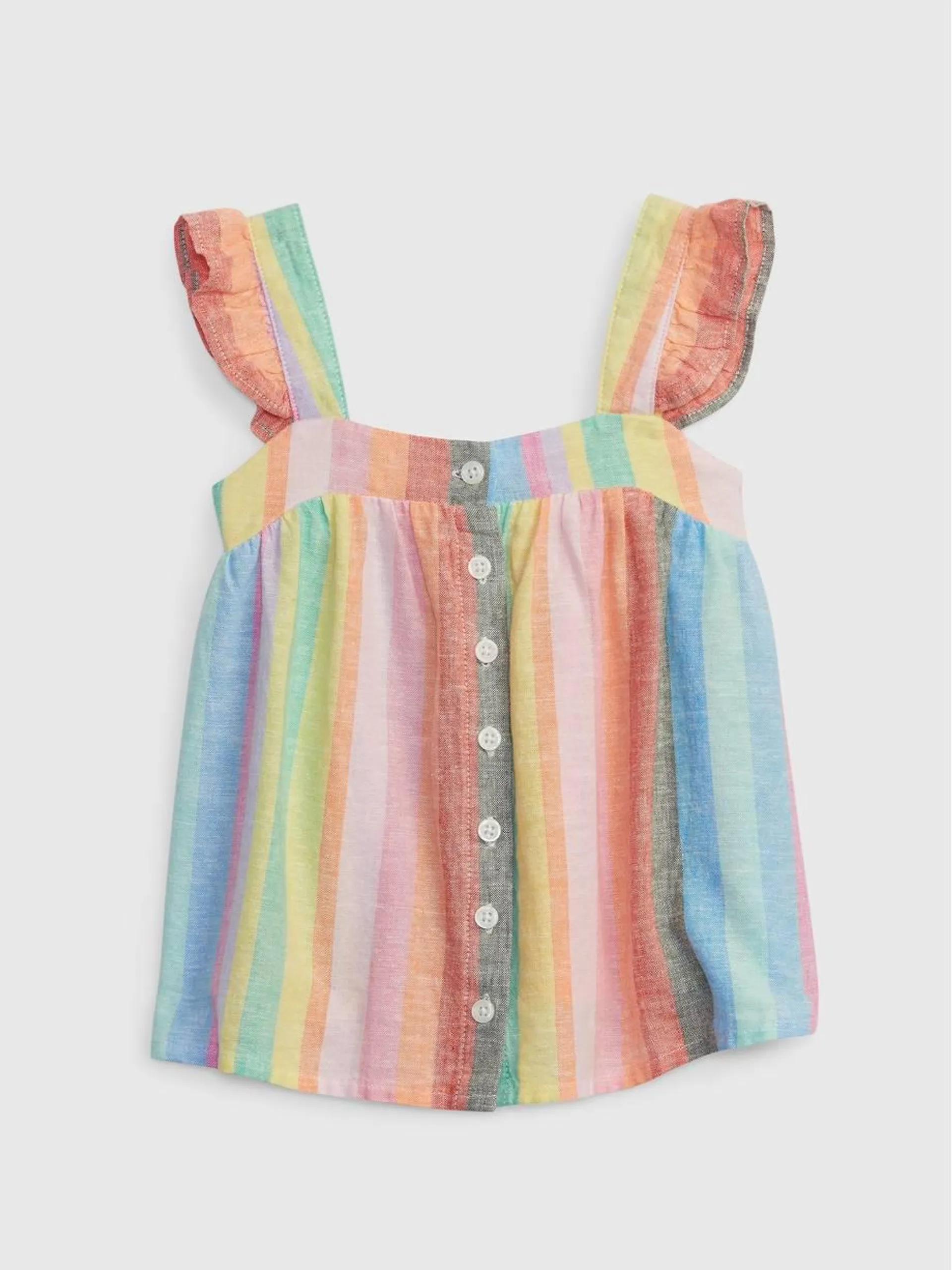 Toddler Linen-Cotton Stripe Tank Top