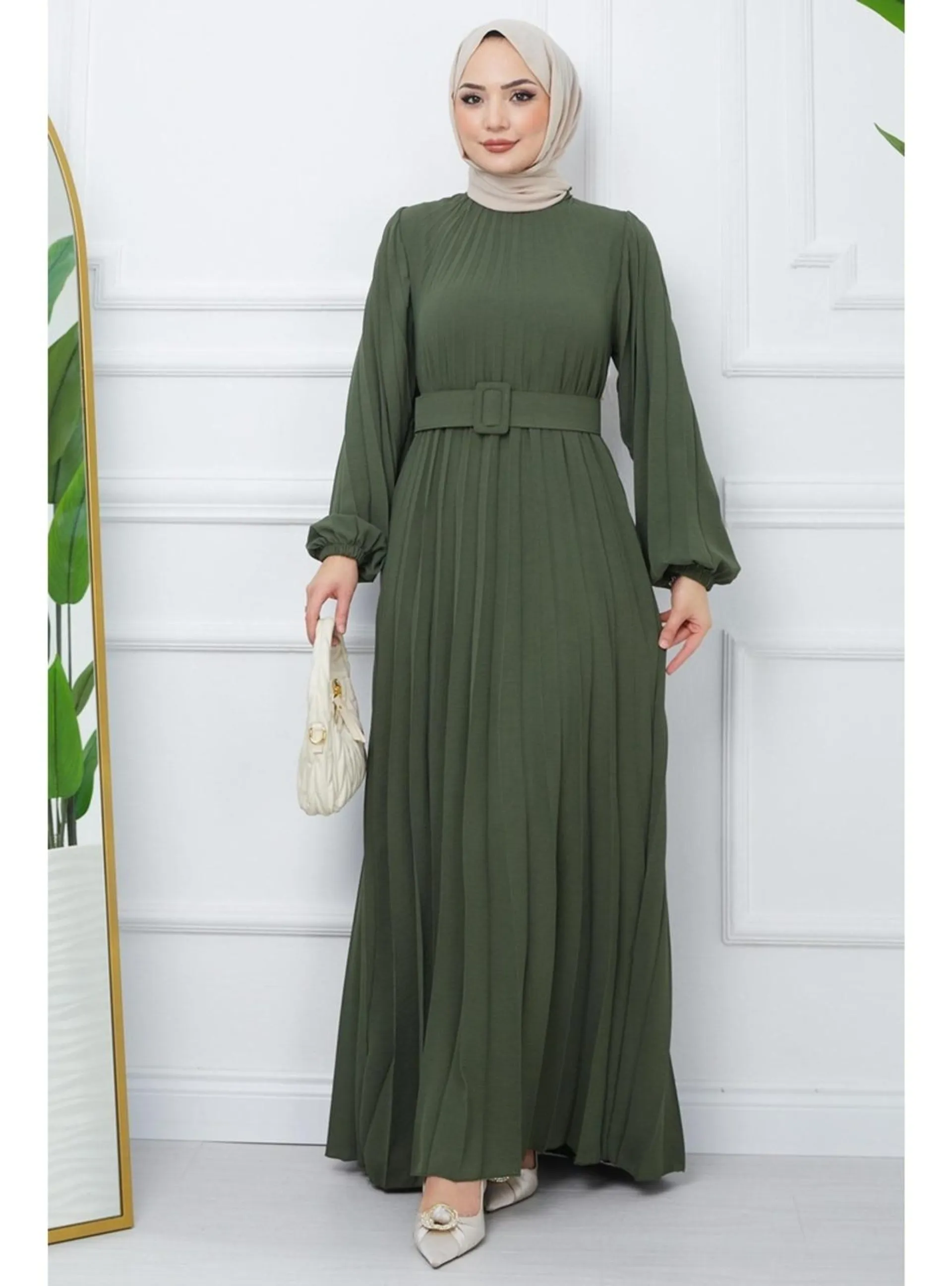 Khaki - Modest Dress