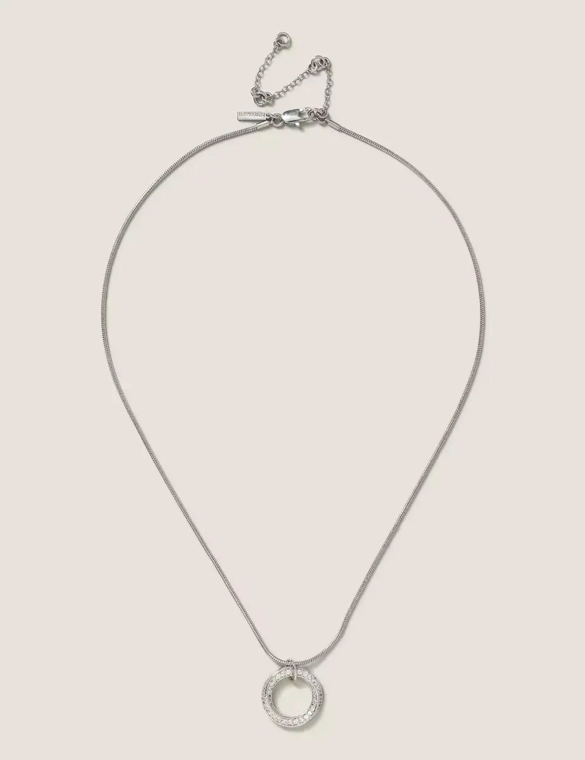 Platinum Plated Ditsy Necklace