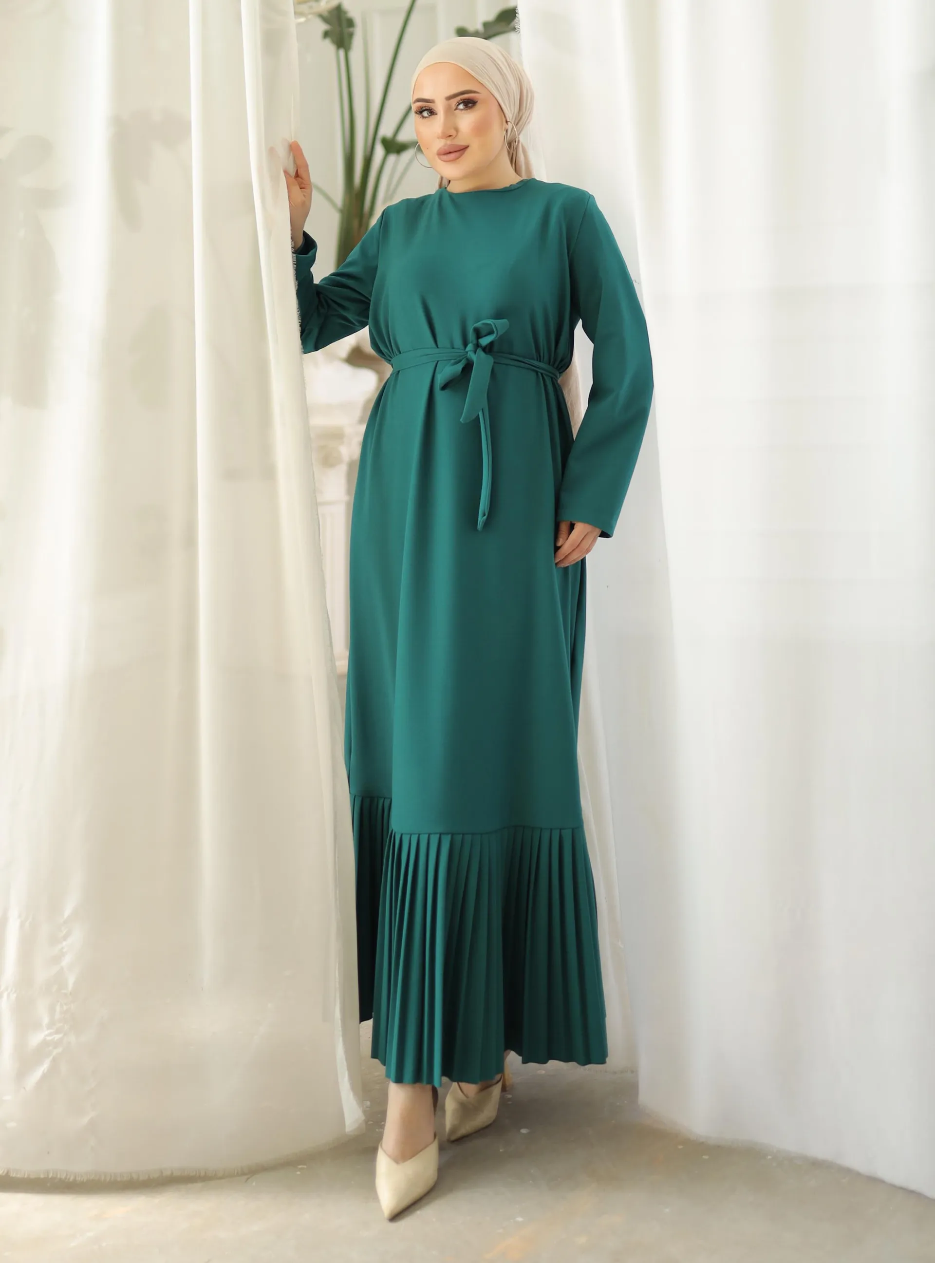 Green - Modest Dress