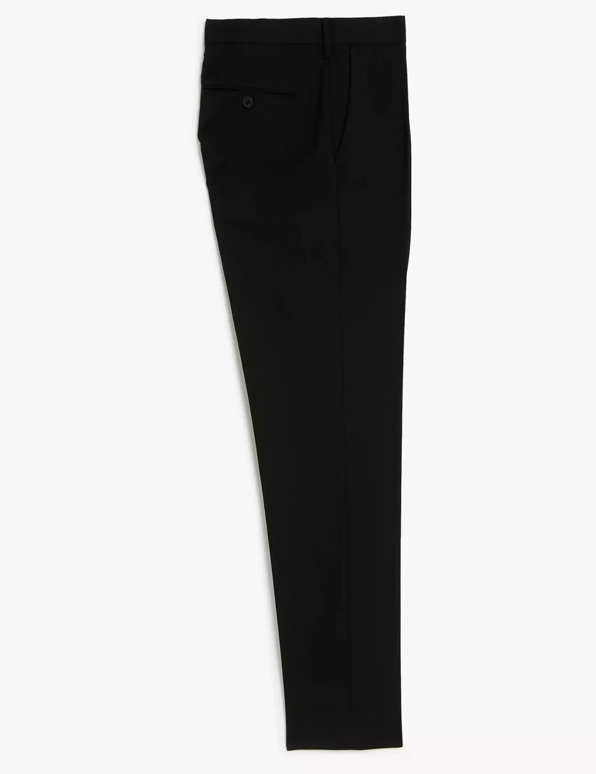 Tailored Fit Flat Front Stretch Trousers