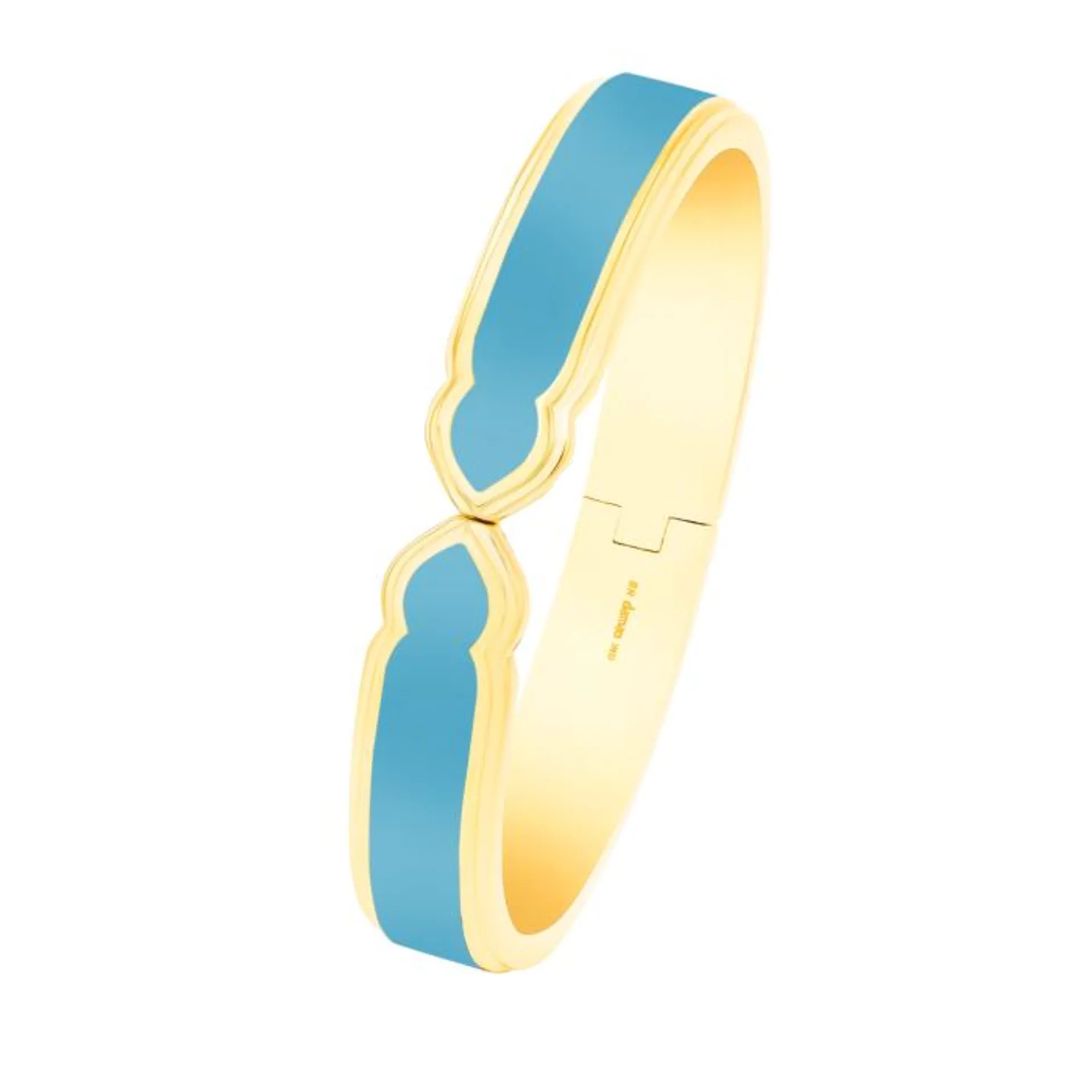 Casablanca Brass Bangle with Light Blue Ceramic motif 11mm