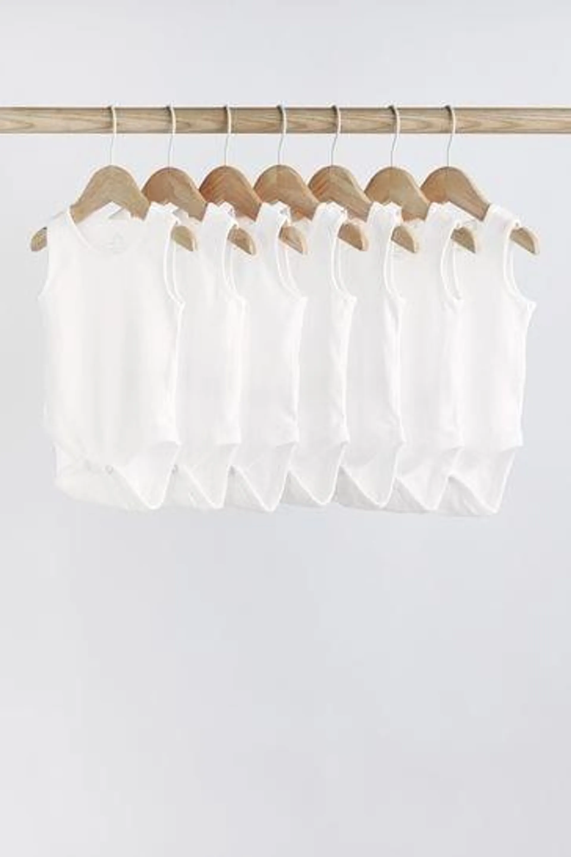 White Baby Vest Bodysuits